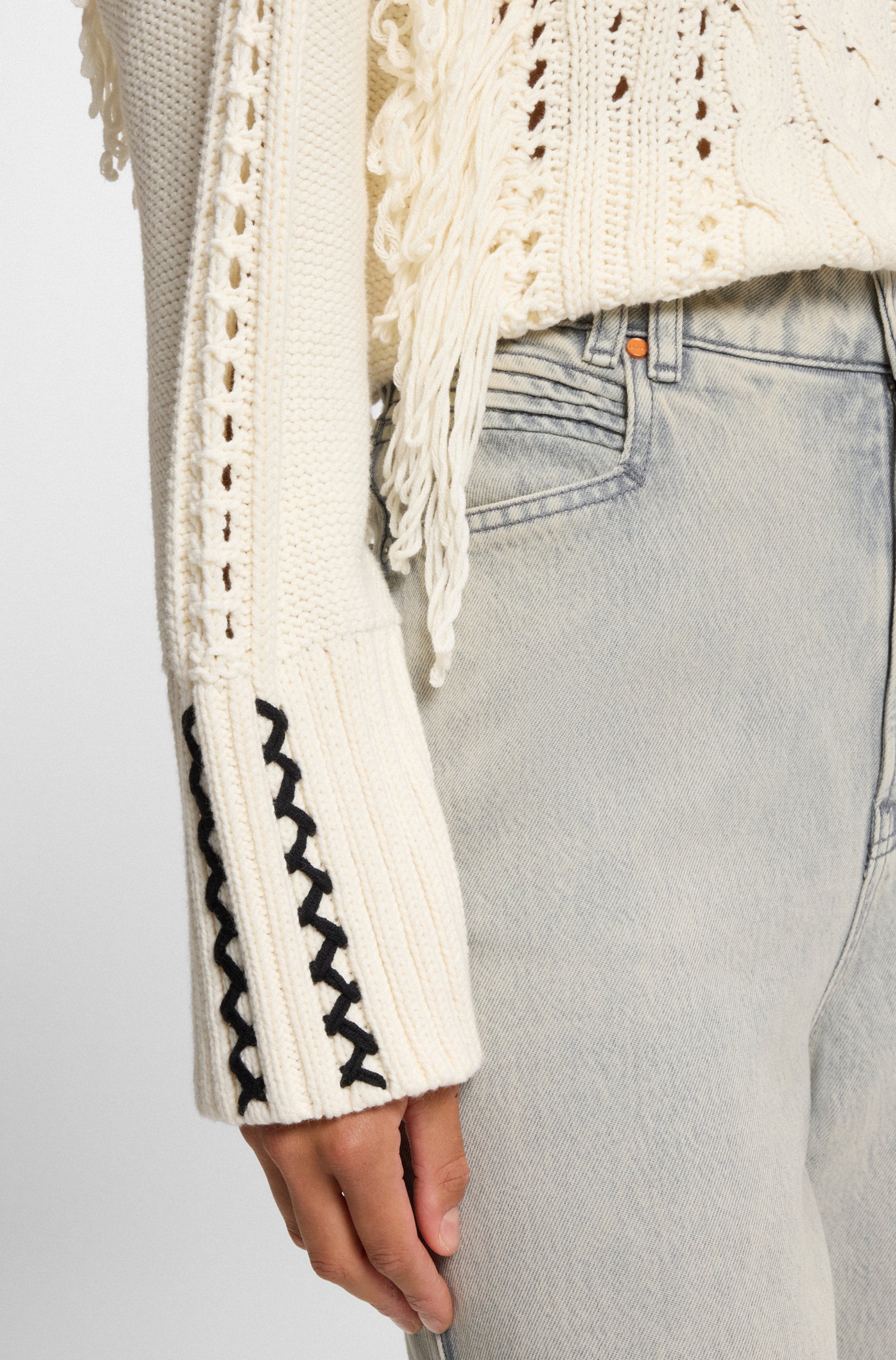 BOSS ORANGE High-waist-Jeans »Marlene High Rise Split Premium Damenmode«, mit Schlitzen am Saum