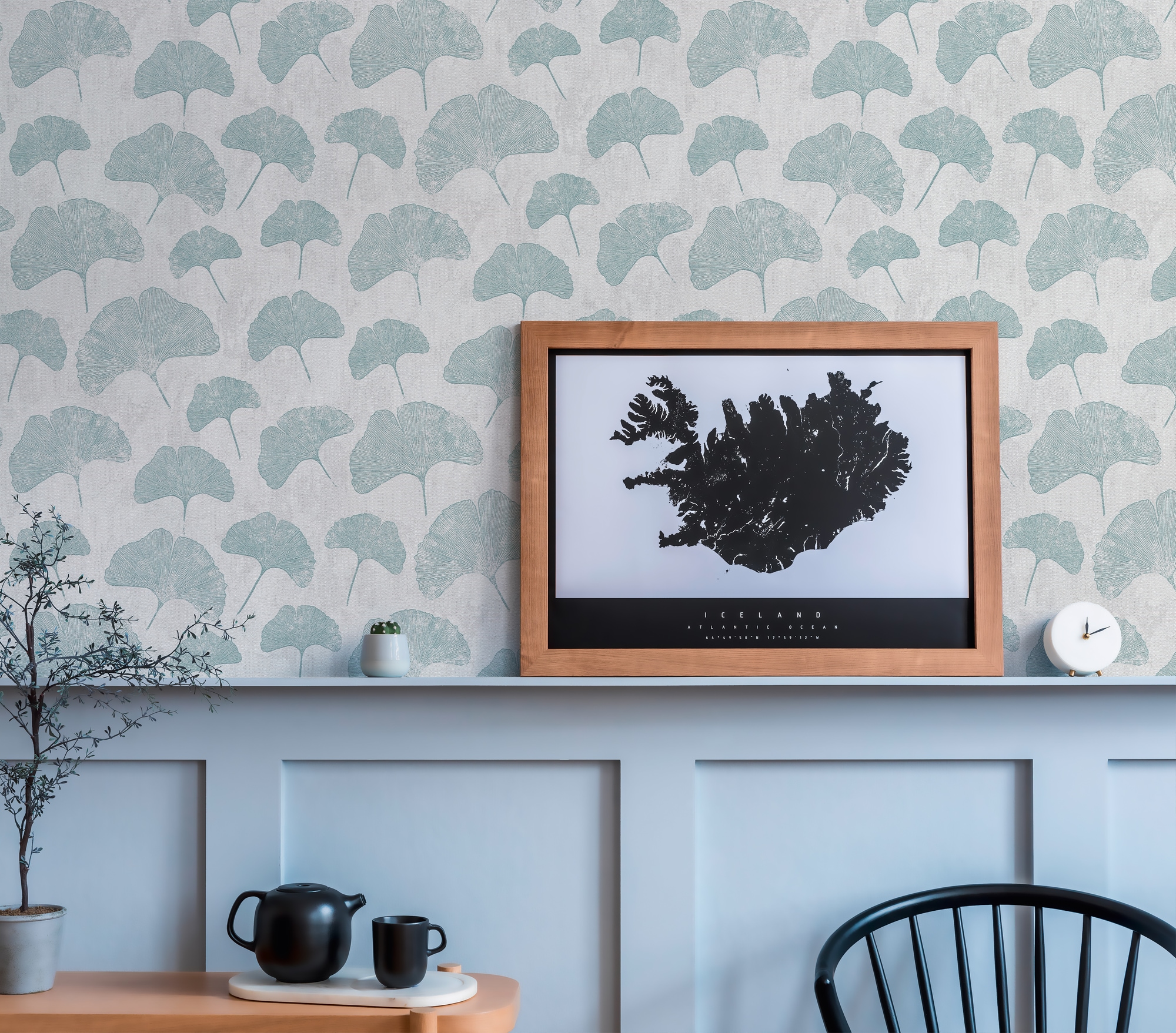 A.S. Création Vliestapete »Ginko Blatt Tapete« gemustert | matt | neutral strukturiert Tapete Floral Blättertapete Tapeten Wohnzimmer Schlafzimmer Küche Flur