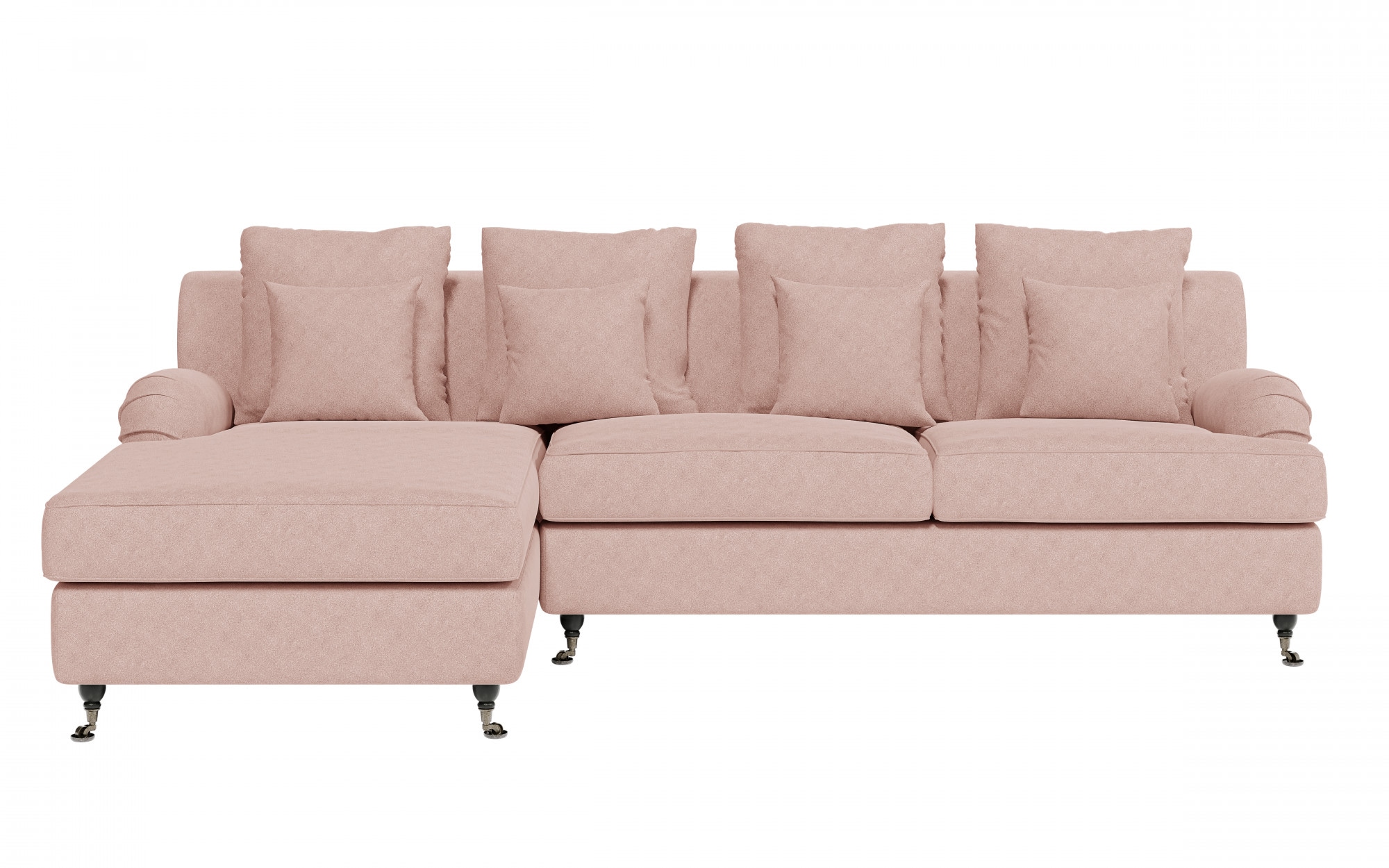 Home affaire Ecksofa "NORIN L-Form", zwei Fußarten: vorne - Rollen, hinten günstig online kaufen