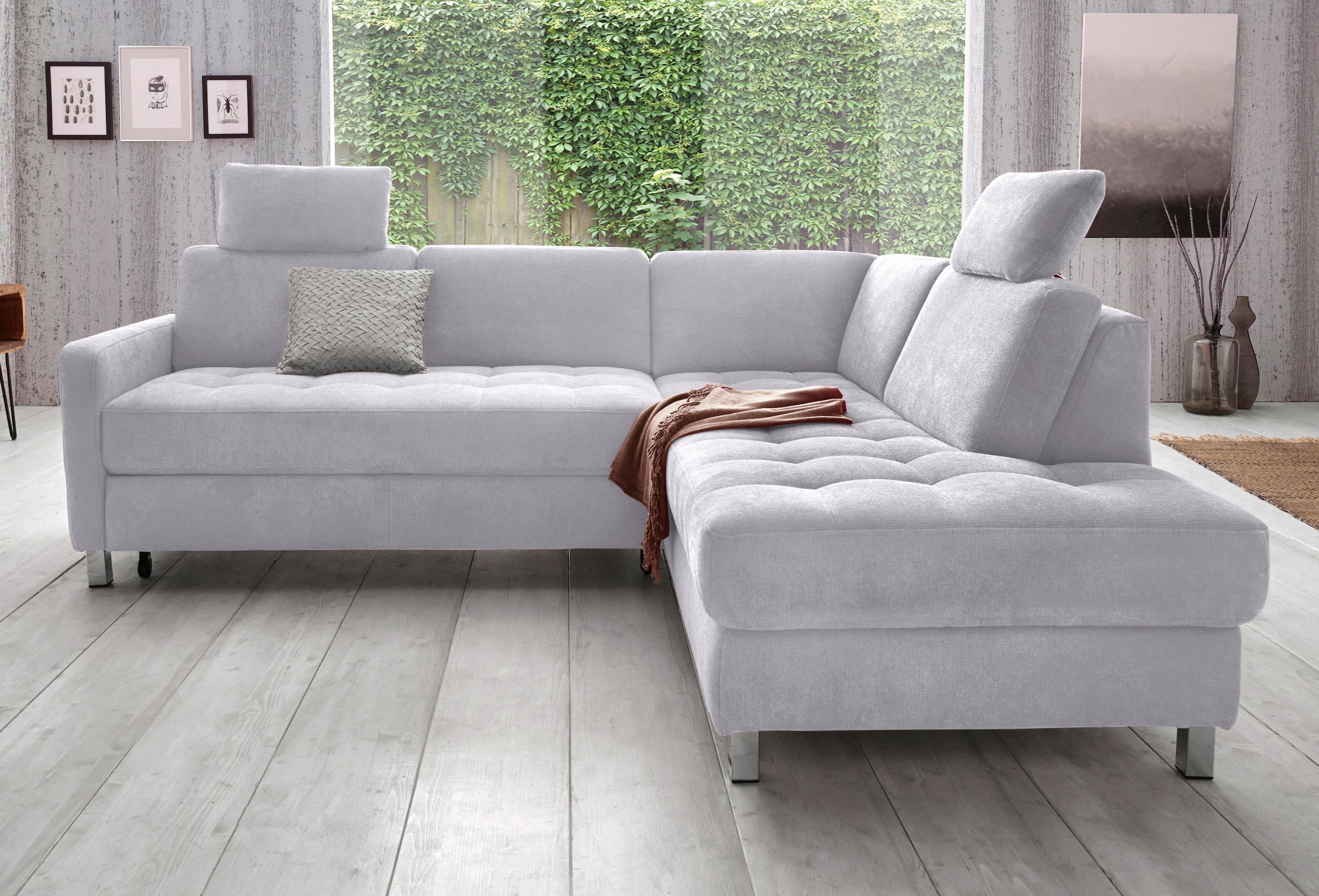 sit&more Ecksofa "Pablo L-Form" wahlweise mit Schlaffunktion