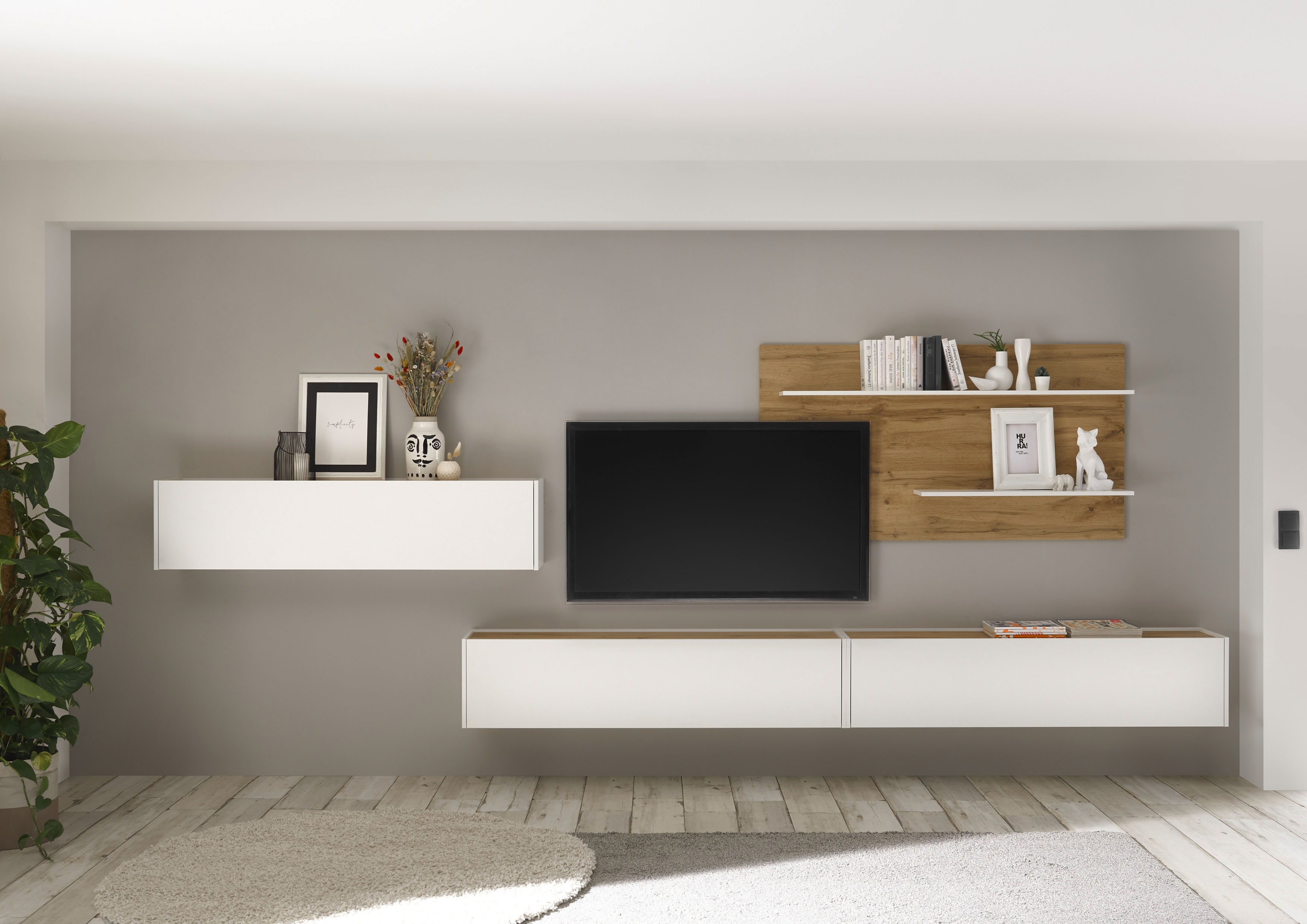 Home affaire Wohnwand "City/Giron, moderne Anbauwand, Komplettset in vielen Farben verfügbar" Set, 4 Stk. tlg.