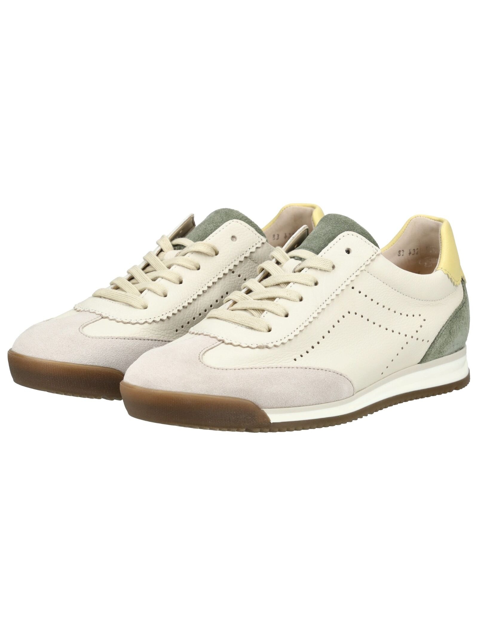 Gabor Sneaker Leather Beige/Green Size 38 3