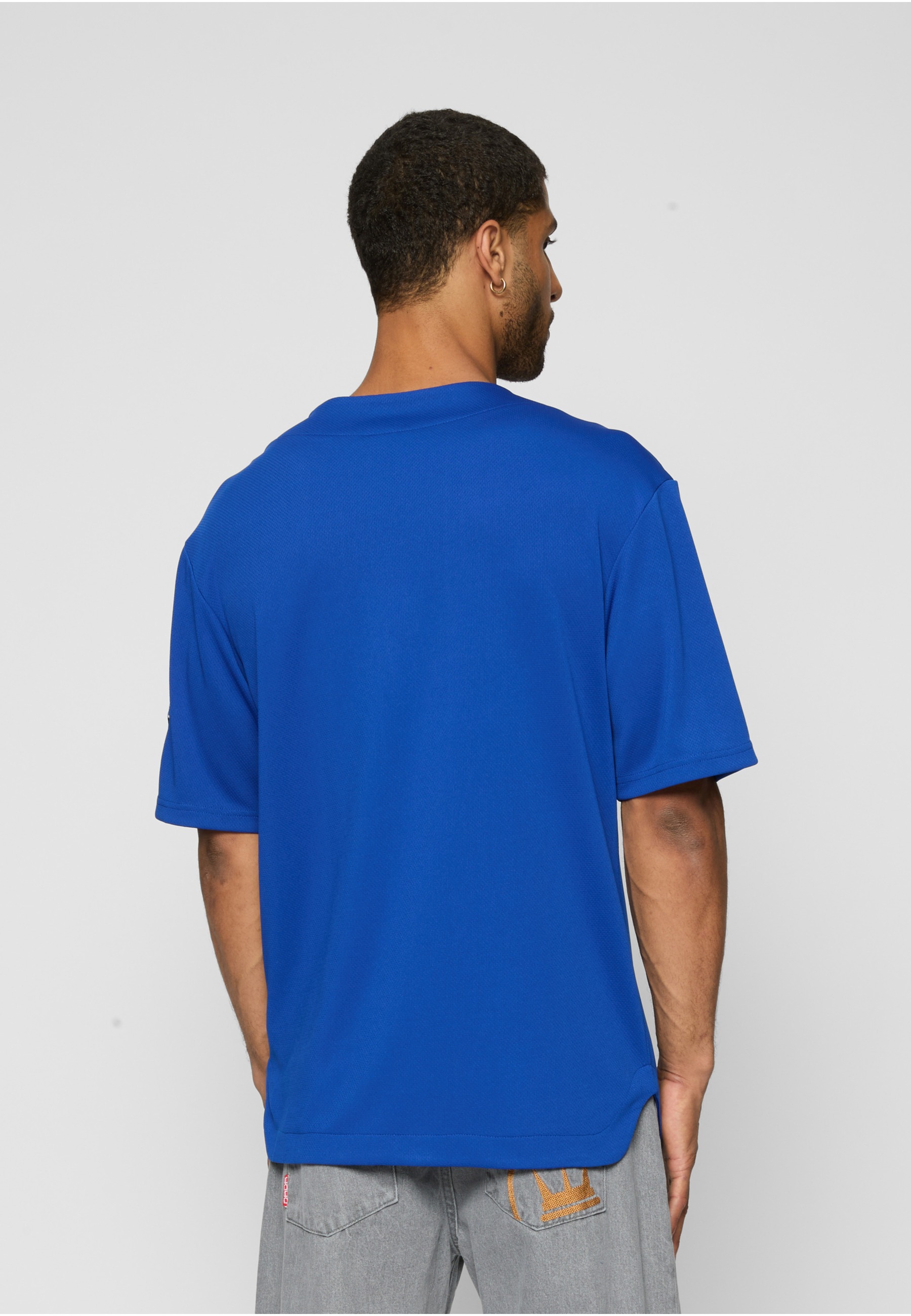 FUBU FM212-005-2 Varsity Baseball Jersey Blue 3