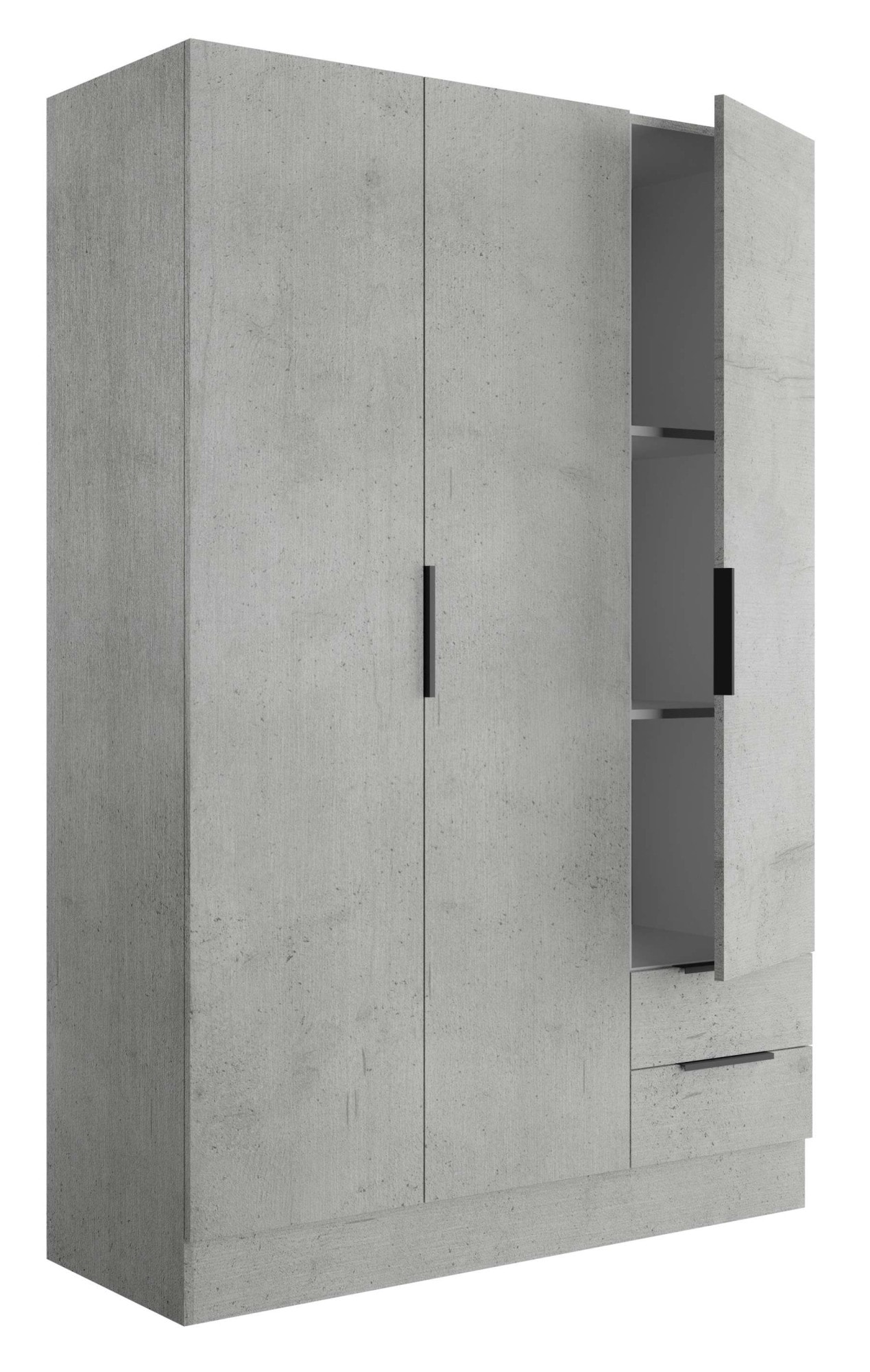 Composad Garderobenschrank »Espresso,Kleiderschrank, Raumsparschrank, Multifunktionsschrank«, (1 St.), mit 3 Türen und 2 Schubladen