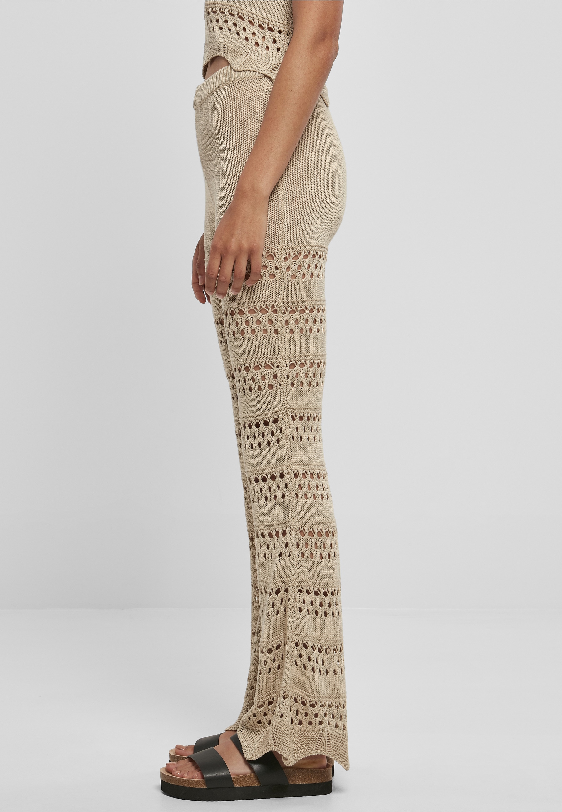 URBAN CLASSICS Leggings »Urban Classics Damen Ladies Flared Crochet Knit Leggings«