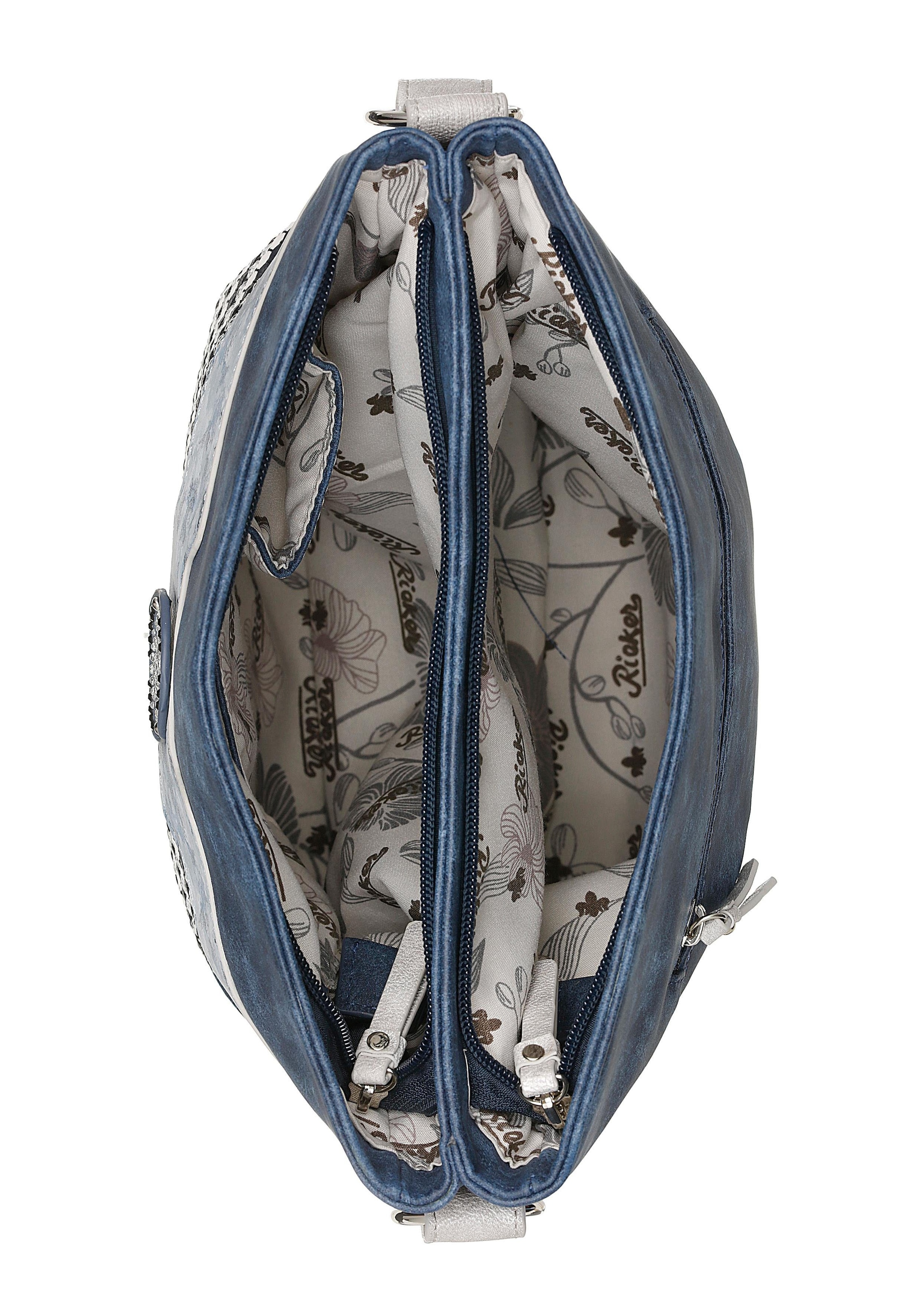 Rieker Umhängetasche , Schultertasche, Damen-Tasche mit praktischem Reißverschluss-Rückfach