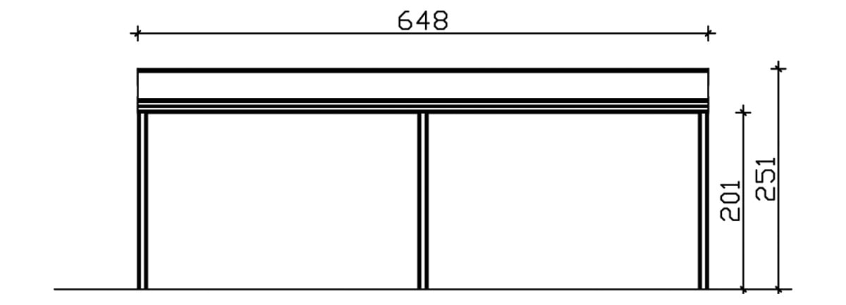 Skanholz Terrassendach »Monza«, BxT: 648x257