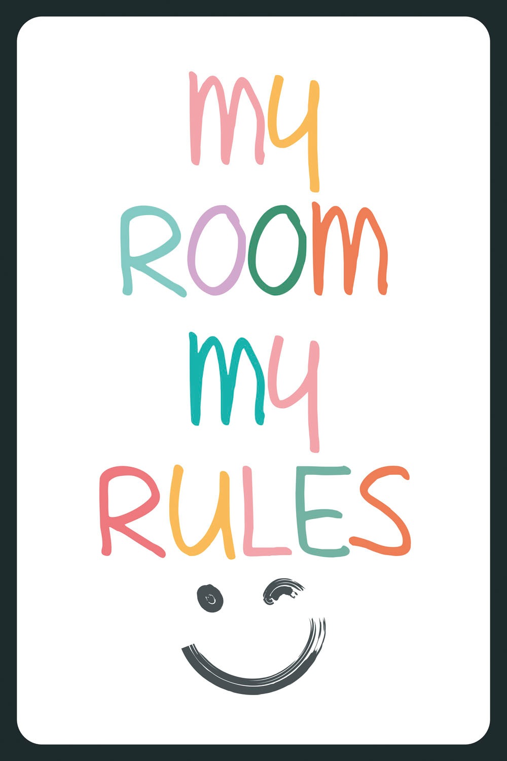 queence Metallbild »My Rules«, Schriftzüge-Schriftzug, (1 St.), Stahlschilder