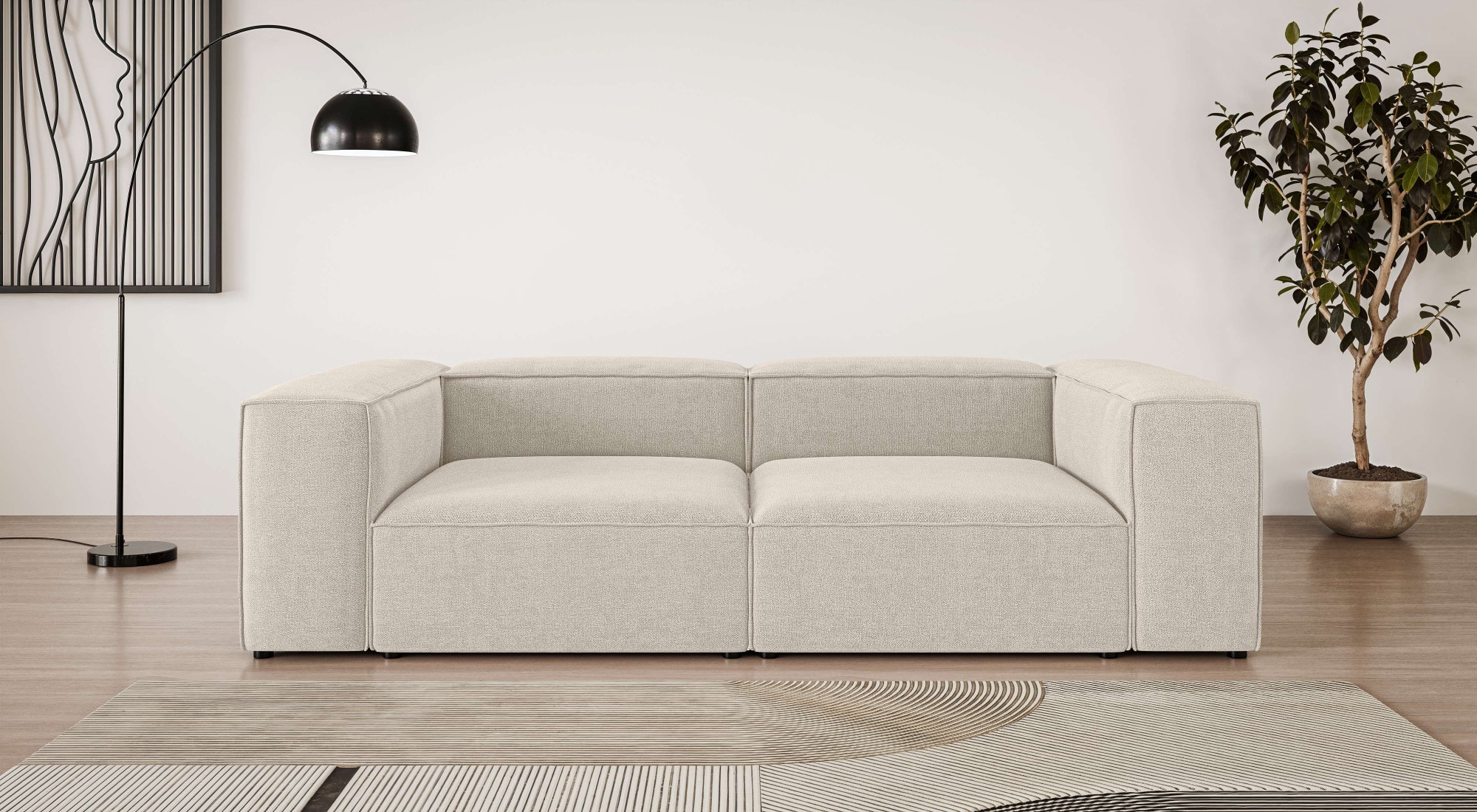 INOSIGN Big-Sofa "XL HAILY Modularsofa extra tief, Maße B/T/H: 260/130/72 c günstig online kaufen