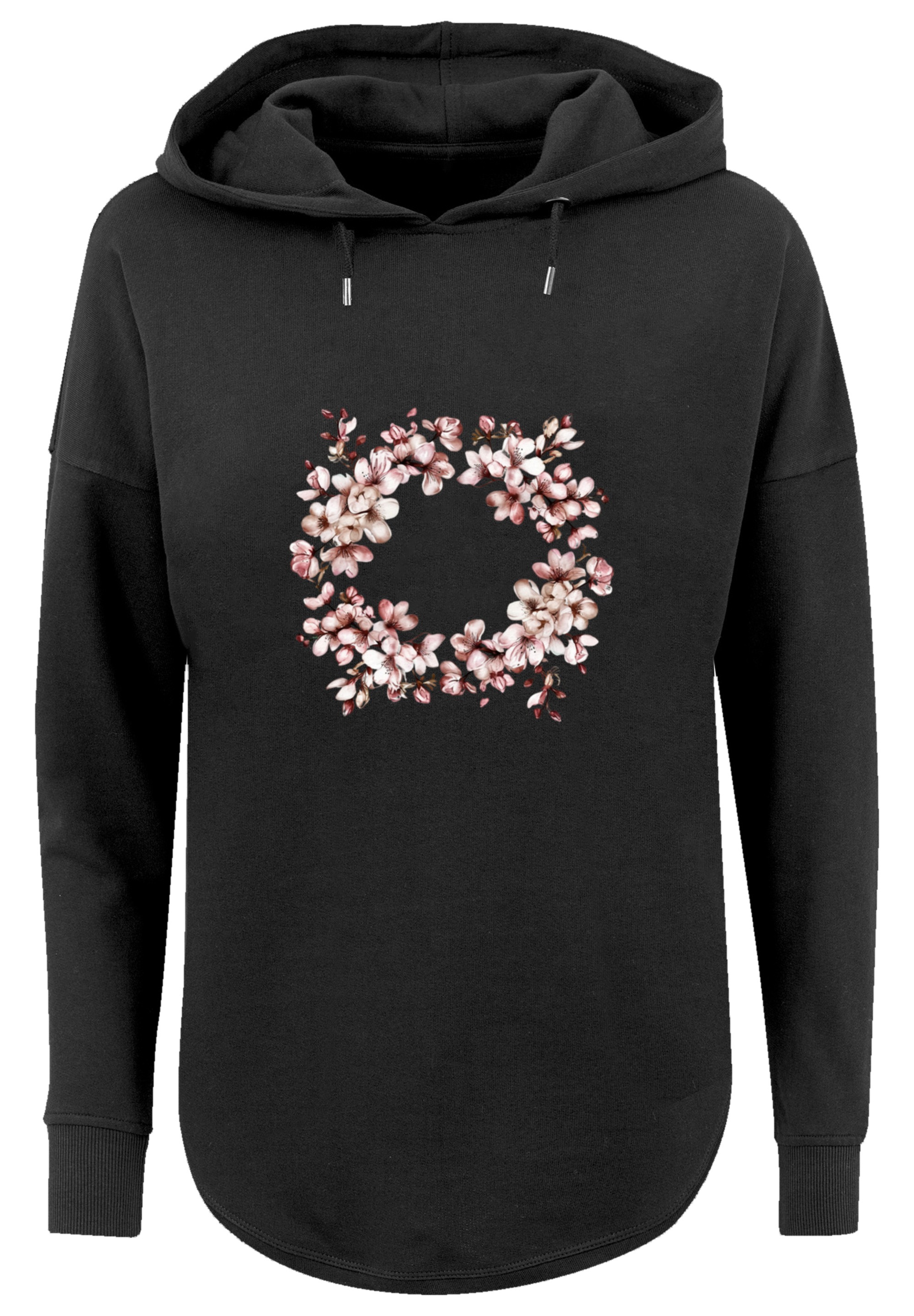 F4NT4STIC Kapuzenpullover »Rosa Frühlings Blumenkranz Dekor«, Premium Qualität