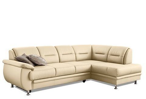sit&more Ecksofa "Mailand L-Form, B: 250 cm, Komfortsitzhöhe 46 cm" mit Schlaffunktion, Eckcouch in Kunstleder & Stoff
