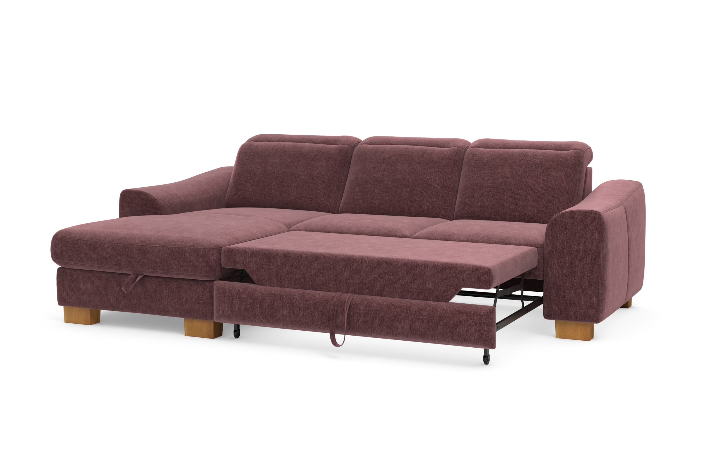 Home affaire Ecksofa »Dundee L-Form«, wahlweise mit Kopfteilverstellung und zusätzlich mit Bettfunktion