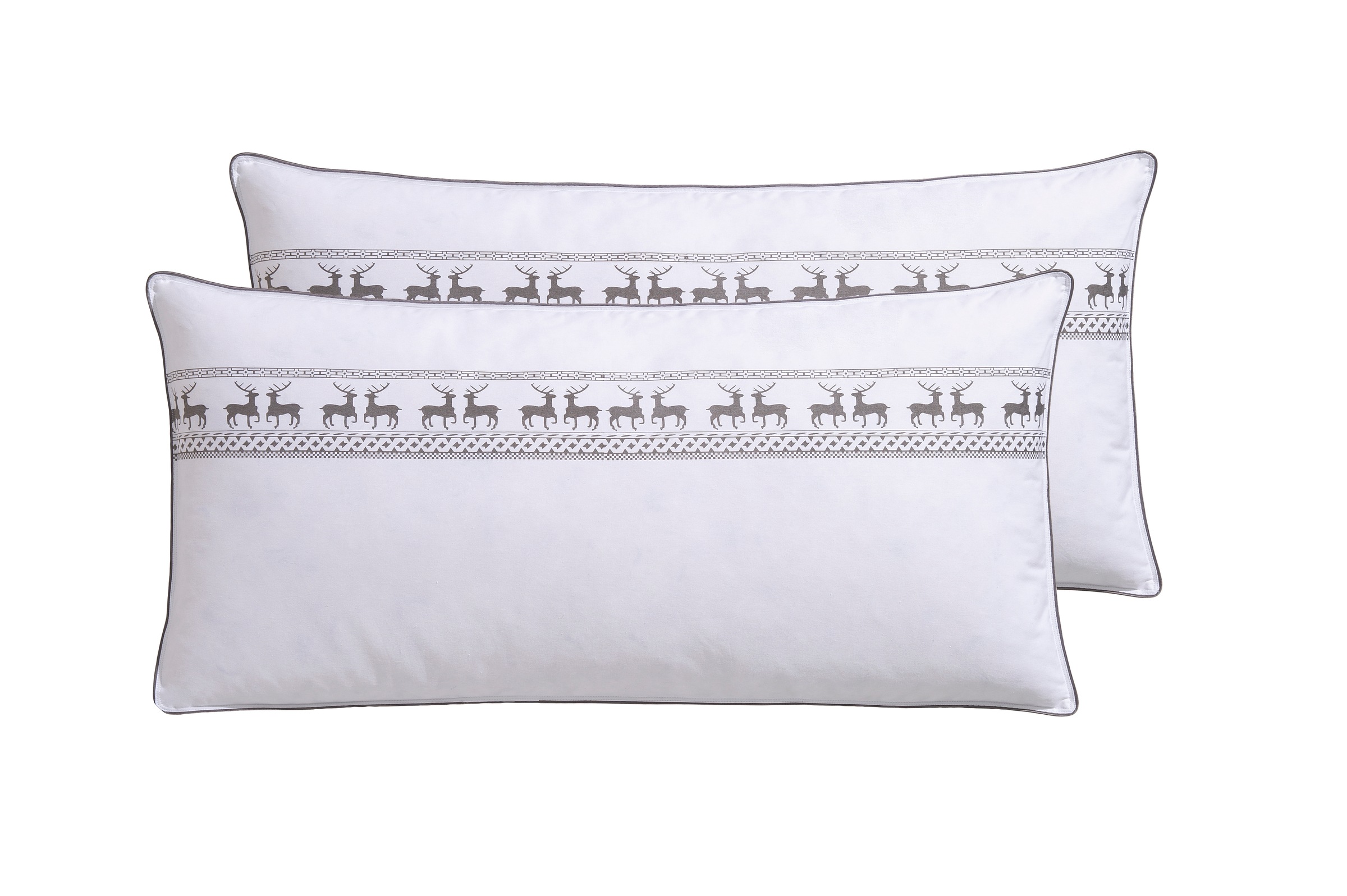 OTTO home Federkopfkissen "Sorsele Kopfkissen 40x80cm oder 80x80 cm, 2-tlg" Füllung: 90Federn10Daunen Bezug: Baumwolle 2 Stk. tlg. Kissen im Spar-Set, Made in Germany