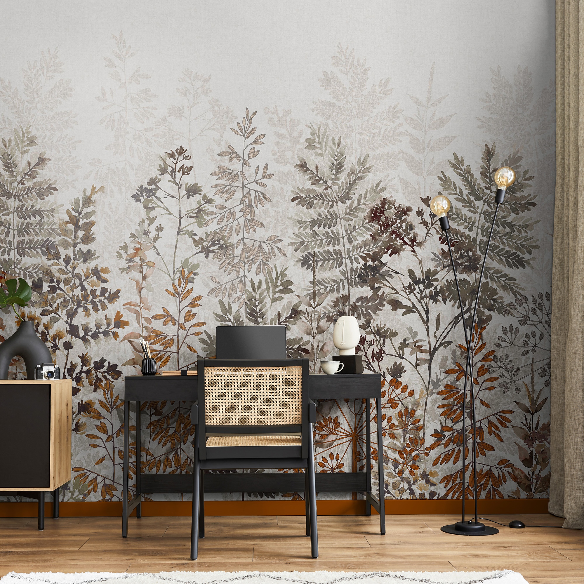 Art for the home Fototapete »Blatt-Silhouette«, Motiv, Design Tapeten