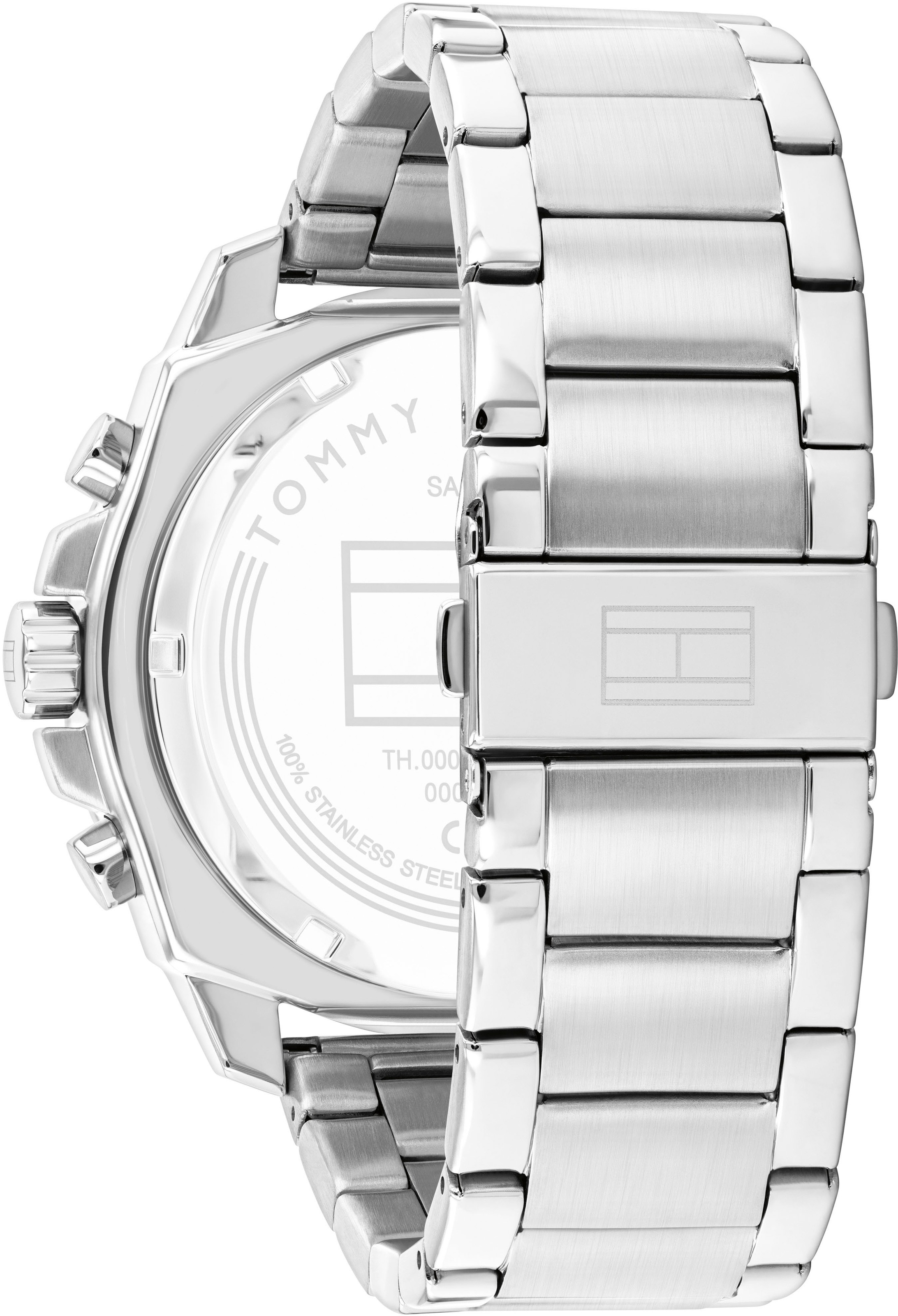 Tommy Hilfiger Multifunktionsuhr »MORGAN«, Quarzuhr, Armbanduhr, Herrenuhr, Edelstahlarmband, analog