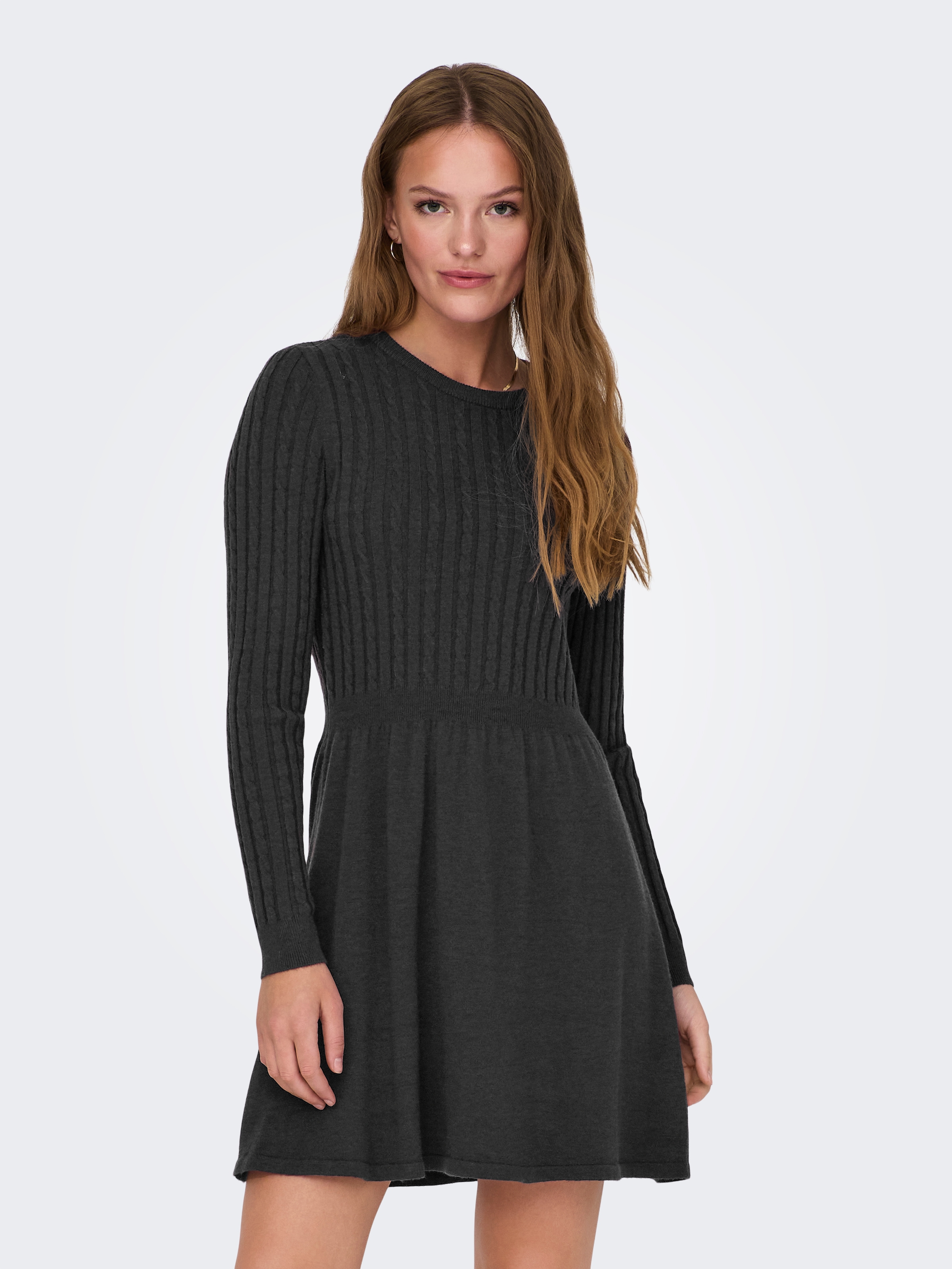 ONLY Strickkleid "ONLFIA LS CABLE DRESS KNT" Viskosemischung, regular fit günstig online kaufen