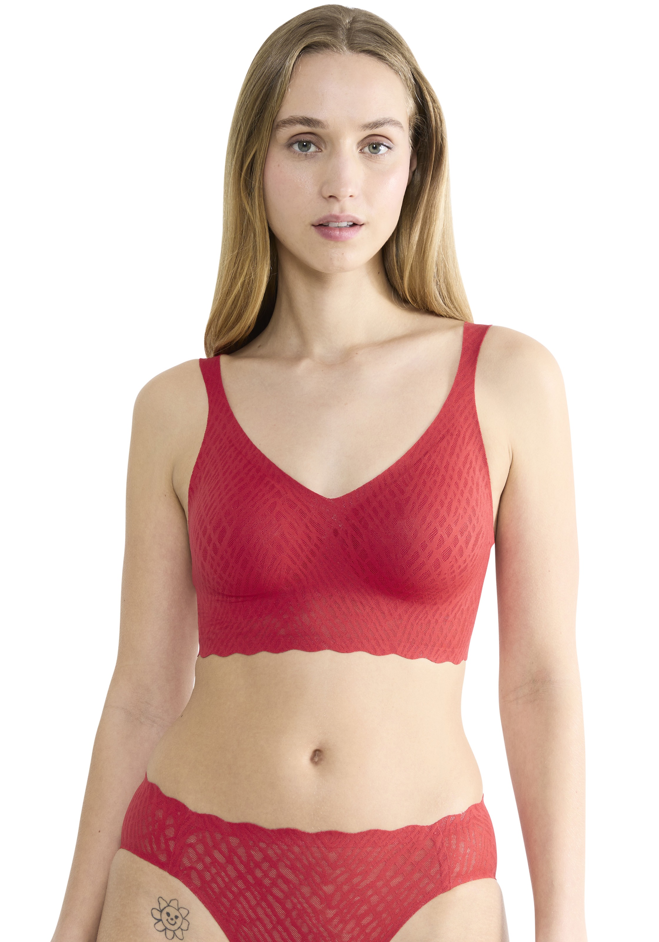 sloggi Bralette "ZERO Feel Bliss" nahtlos mit Spitzenoptik, V-Ausschnitt, h günstig online kaufen