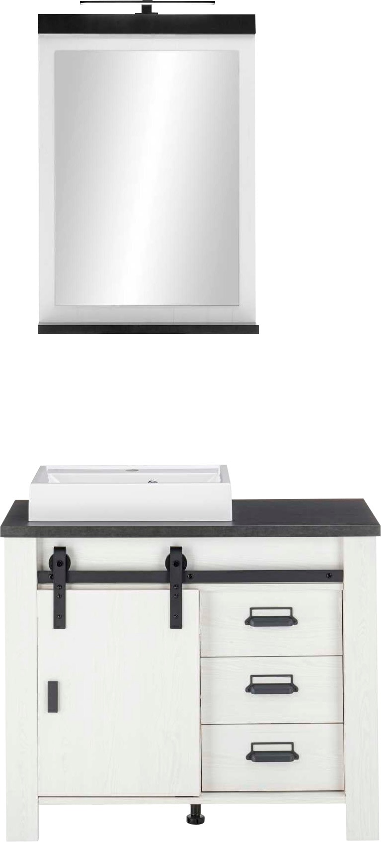 Home affaire "SHERWOOD, Bad im modernen Design, 2-teiliges Badezimmer" 2 Stk. tlg.