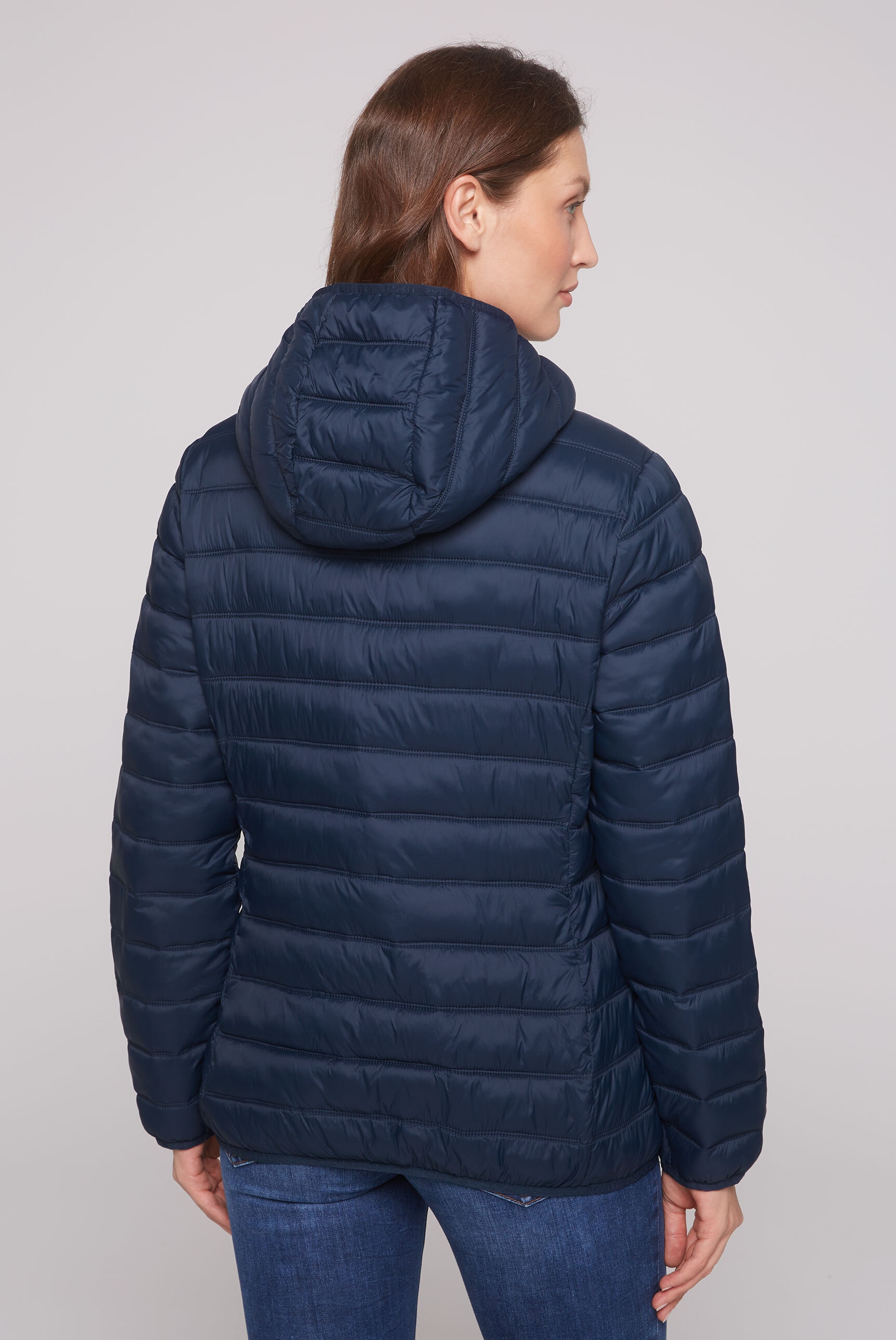 SOCCX Outdoorjacke, mit Kapuze, mit elastischem Saumabschluss