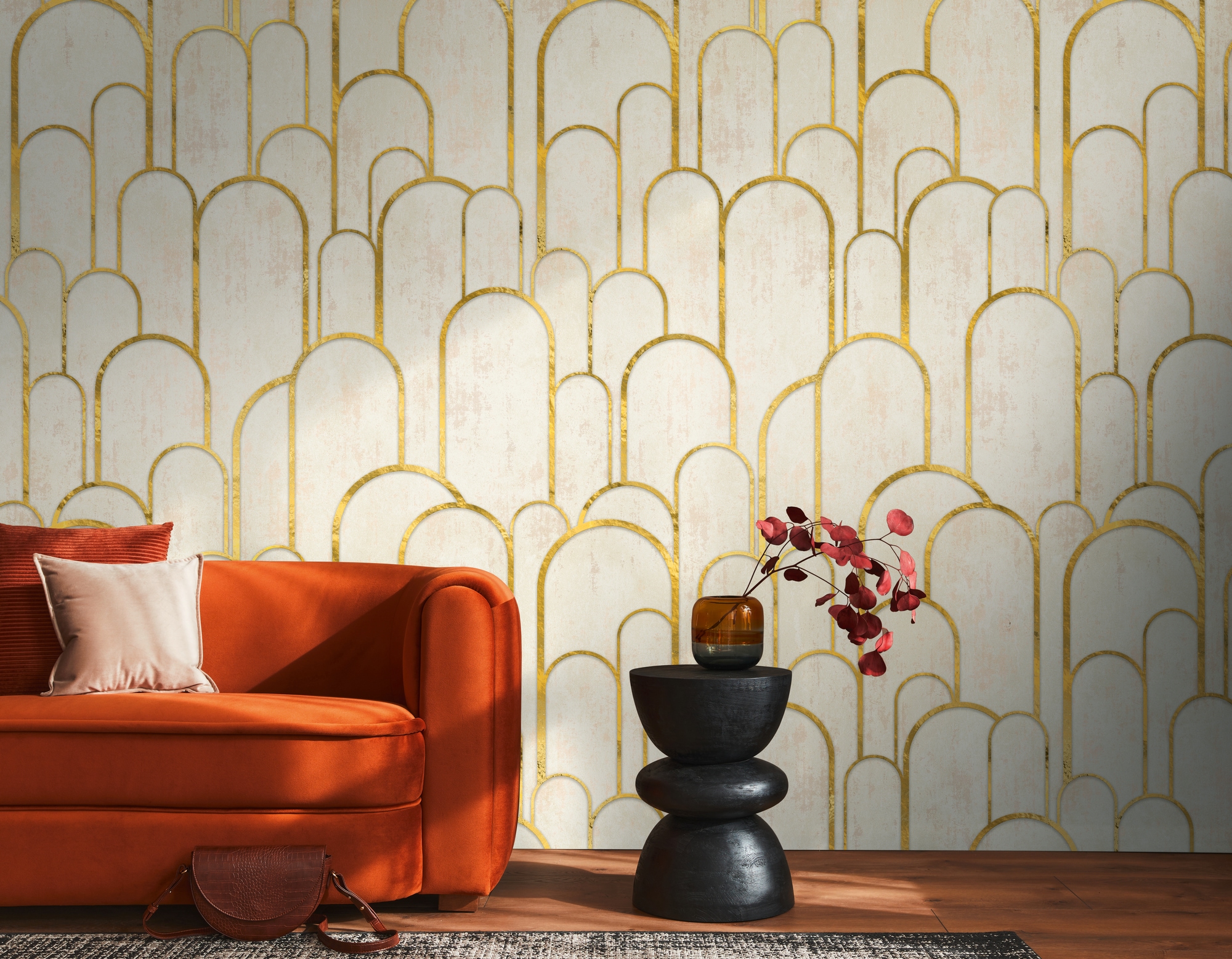 living walls Fototapete "THE WALL III Struktur-Optik Tapete Motivtapete Artdeco 3D" matt glatt Vliestapete Metallic-Effekt für Schlafzimmer Wohnzimmer Strukturoptik