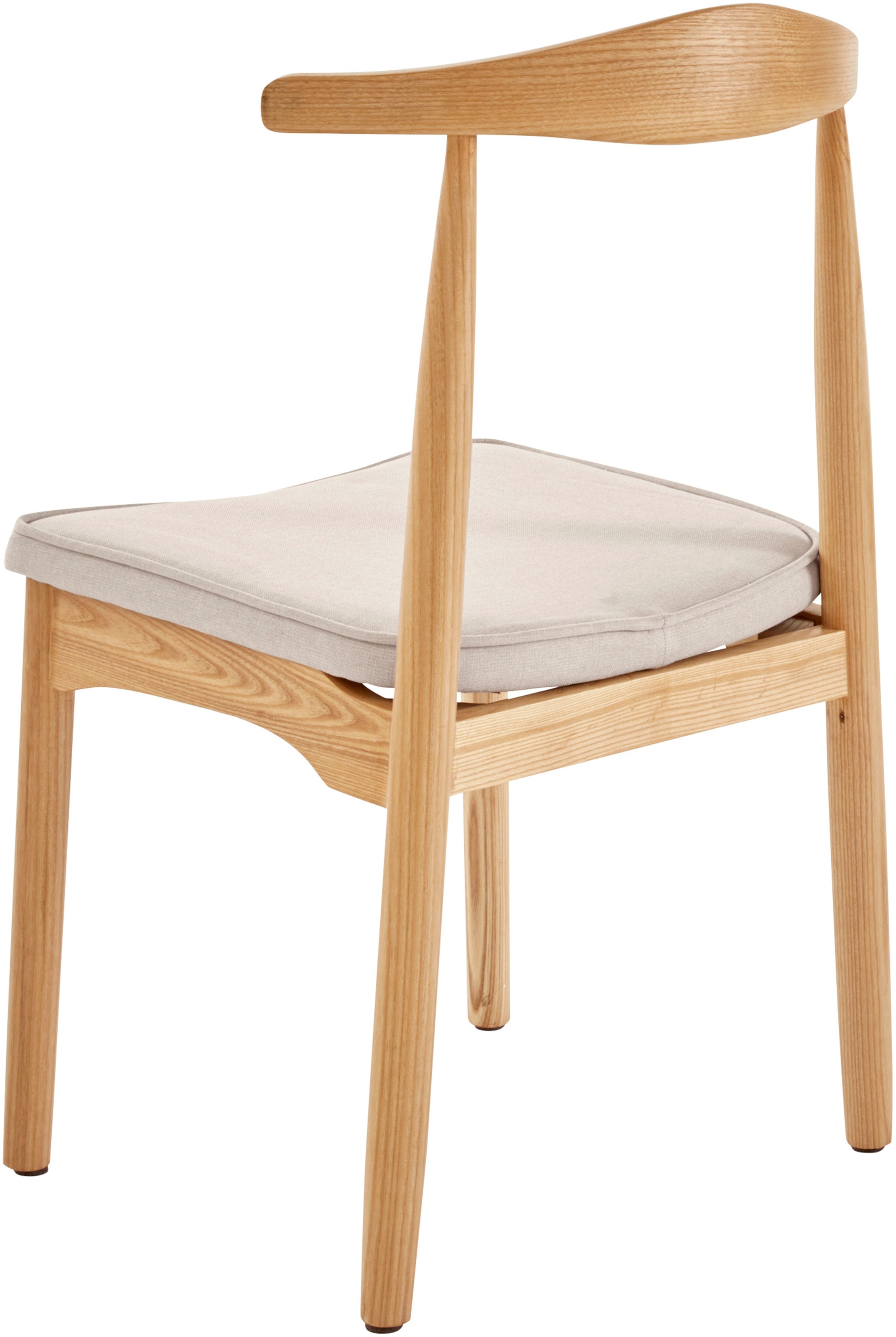 LeGer Home by Lena Gercke Esszimmerstuhl »Rianne«, (Set), 2 St., Gestellrahmen aus massivem Eschenholz, Sitzfläche mit Webstoffkissen