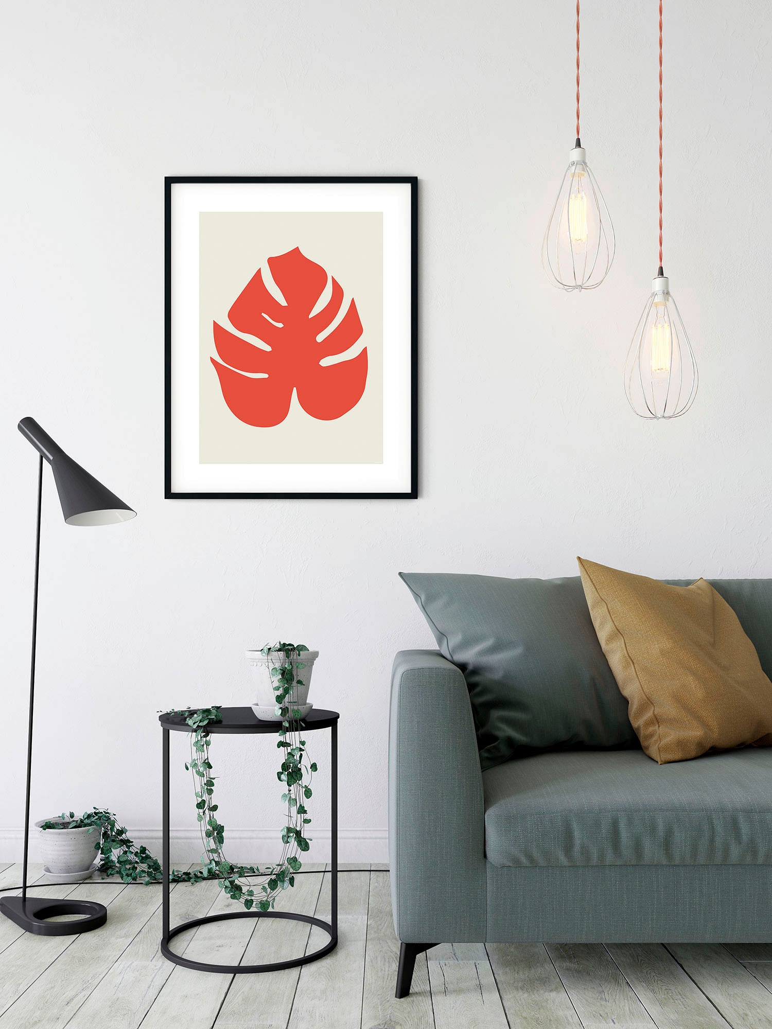 Komar Bild "Winter Tropics Black Panther Monstera" Tiere 1 Stk. tlg. Wandbi günstig online kaufen