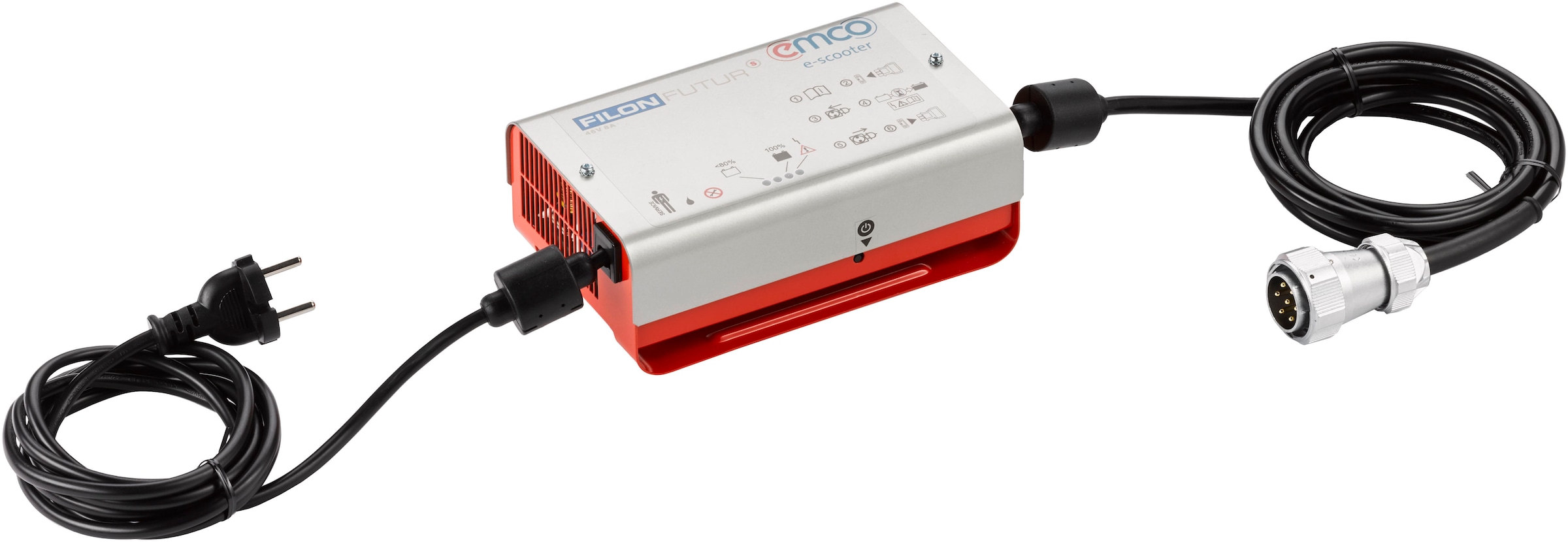 EMCO Batterie-Ladegerät "8 A Ladegerät für emco Nova", B:18cm H:6cm T:11cm, rot, Ladegeräte