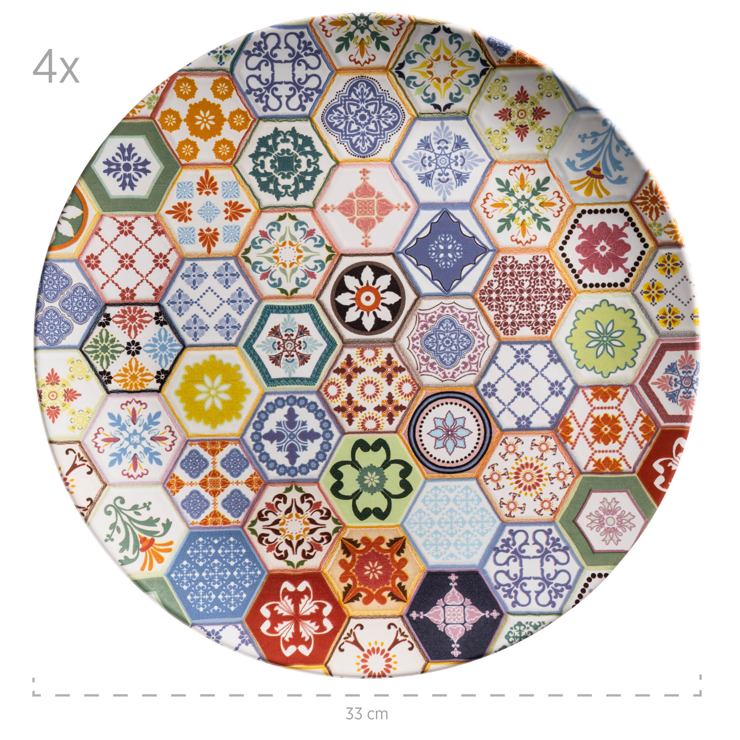 MÄSER Platzteller »Platzteller-Set Amarante, Steinzeug«