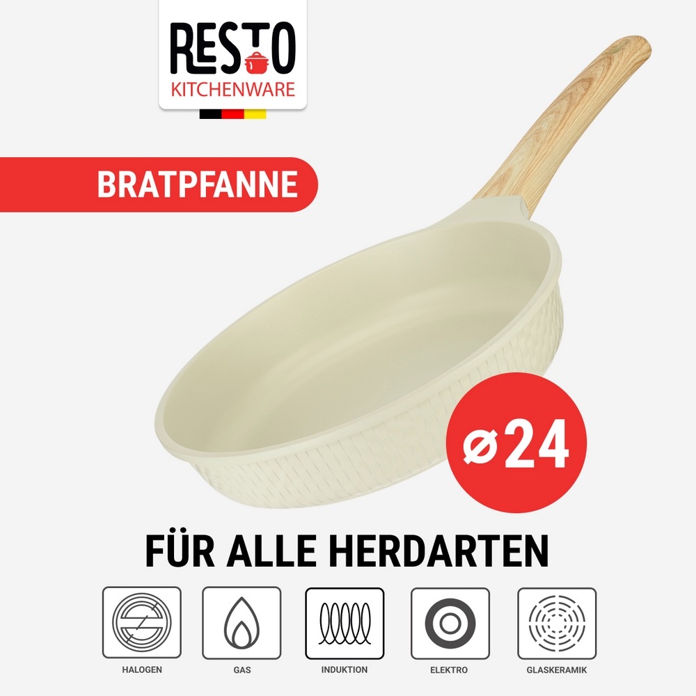 RESTO Kitchenware Bratpfanne »Ran, Universalpfanne mit Antihaftbeschichtung«, Aluminiumguss, (1 tlg.), Induktion, für alle Herdarten geeignet
