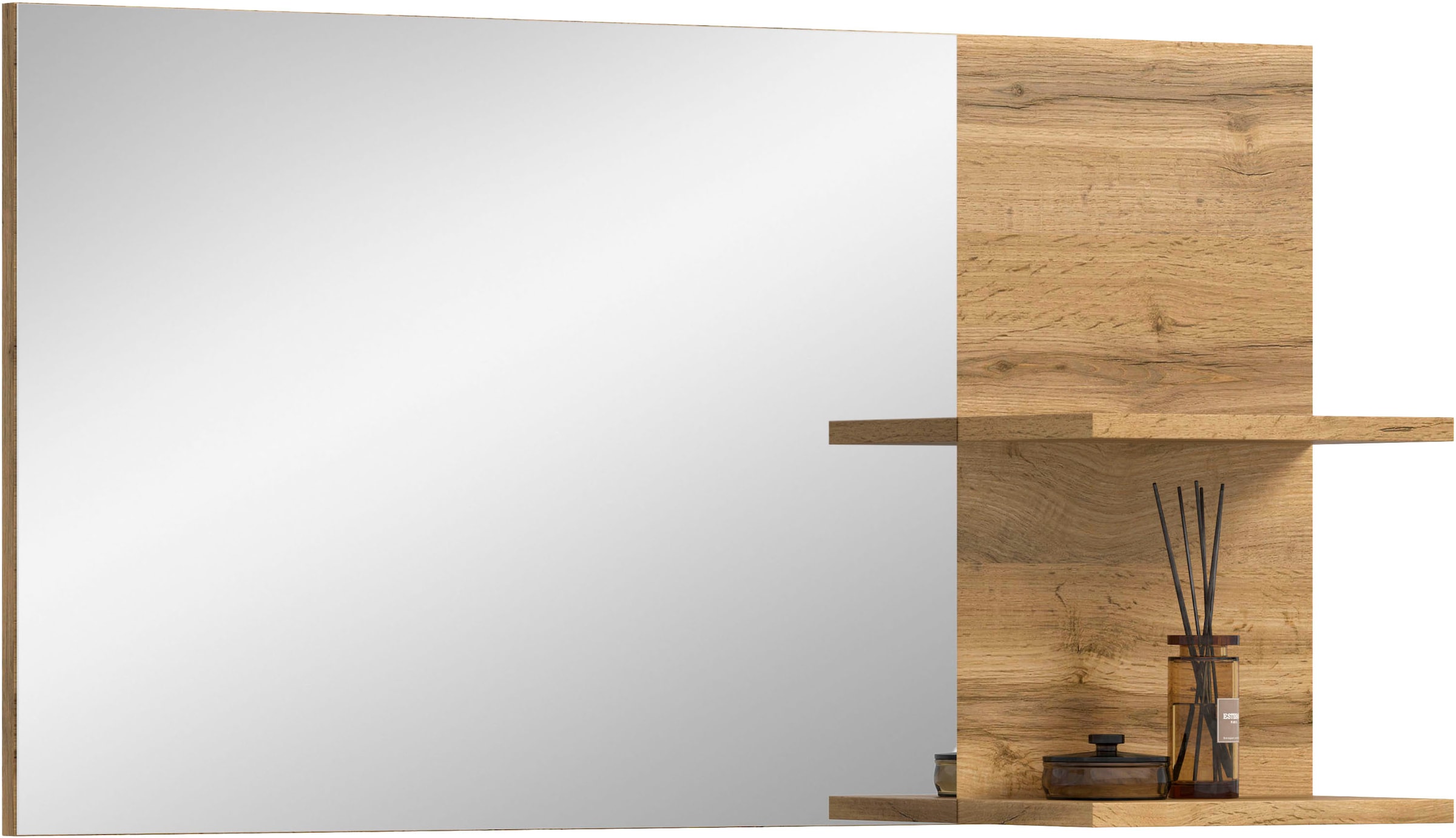 OTTO home Spiegel "MAMBO II, Breite 99cm, 2 Ablageböden, große Spiegelfläche" Garderobenspiegel, Flur, Diele, Spiegel mit Ablage, Spiegelpaneel