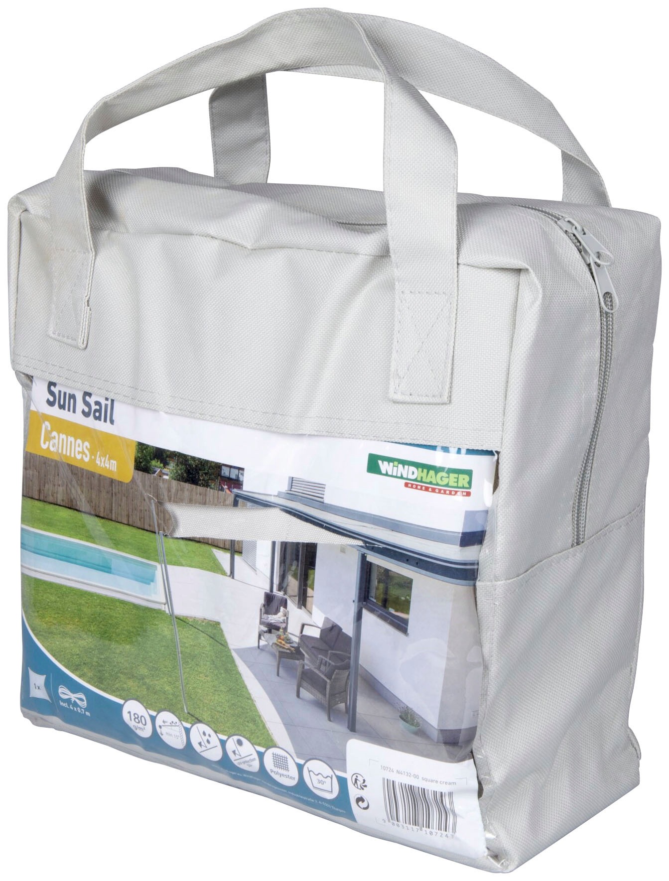 Windhager Sonnensegel »Quadrat«, 3x3 m, wasserabweisend