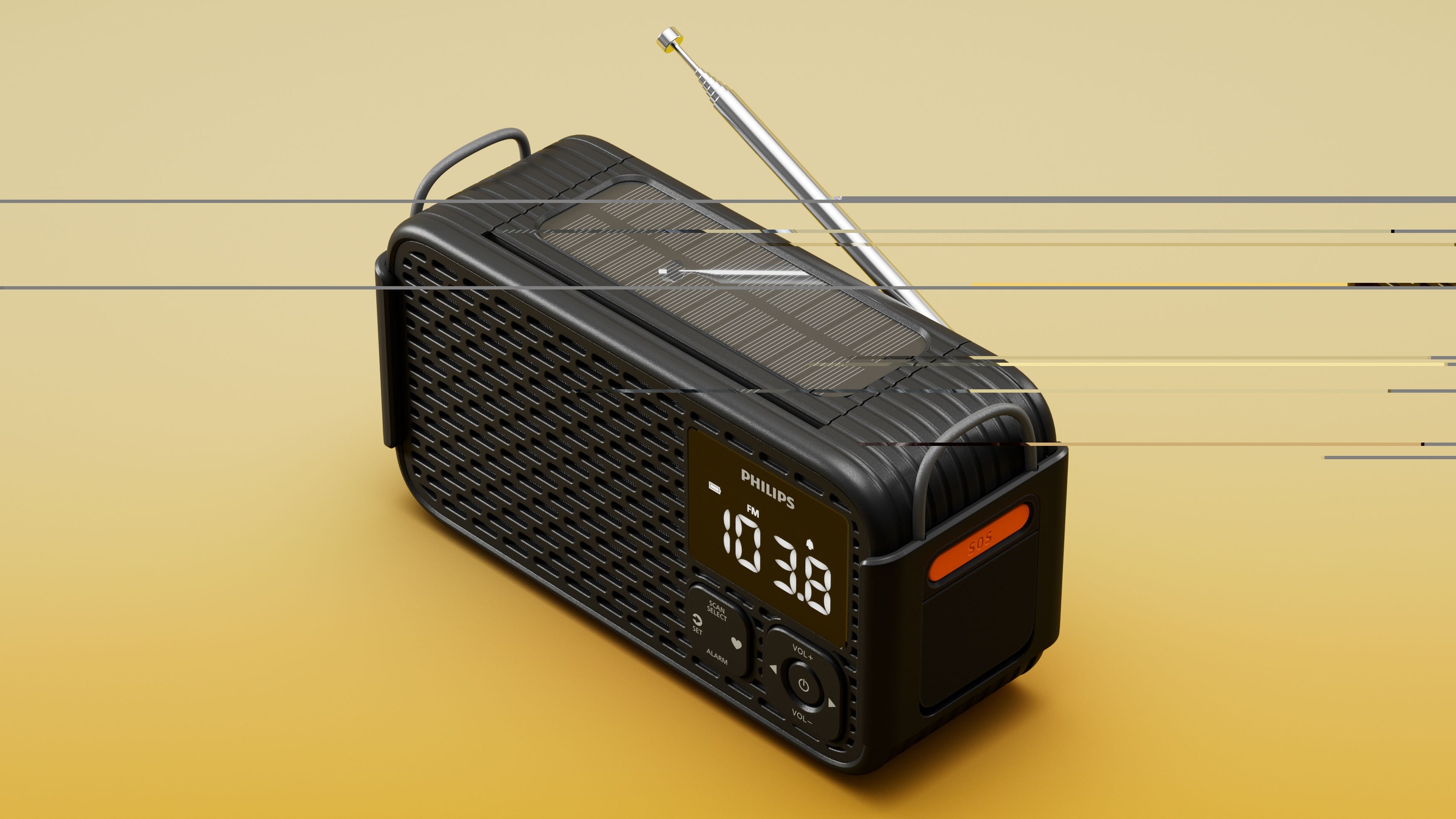 Philips Notfallradio »TAR3500/00« ( AM-Tuner | FM-Tuner 3 W) Kurbelradio, LED-Leuchte, lauter SOS-Alarm + Blinkleuchte,USB-C, USB-A