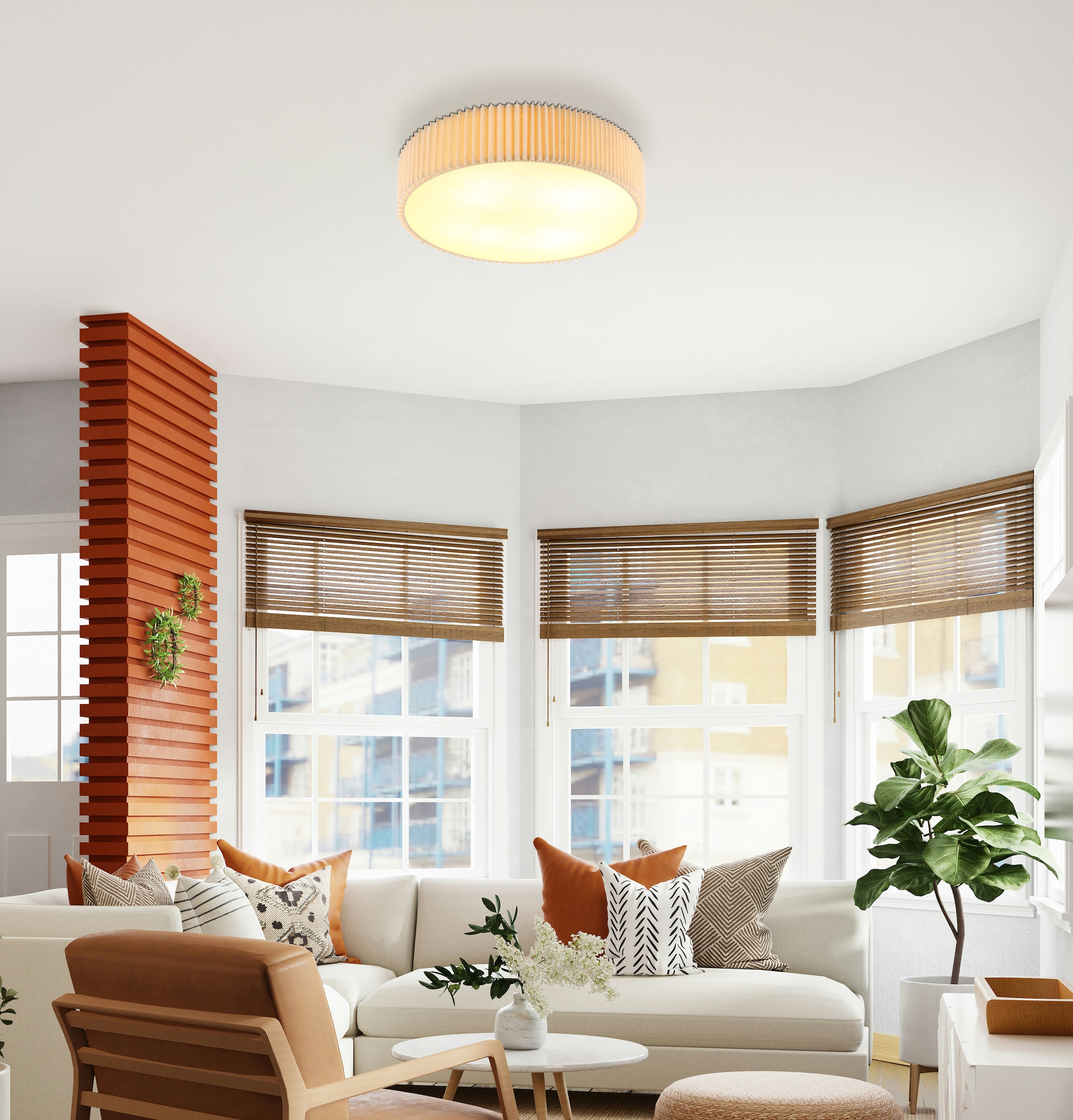 GLOBO LIGHTING Deckenleuchte »PAGE« E27 1 Stk. Deckenlampe Wohnzimmer-Leuchte Schlafzimmer-Leuchte Flur Küche