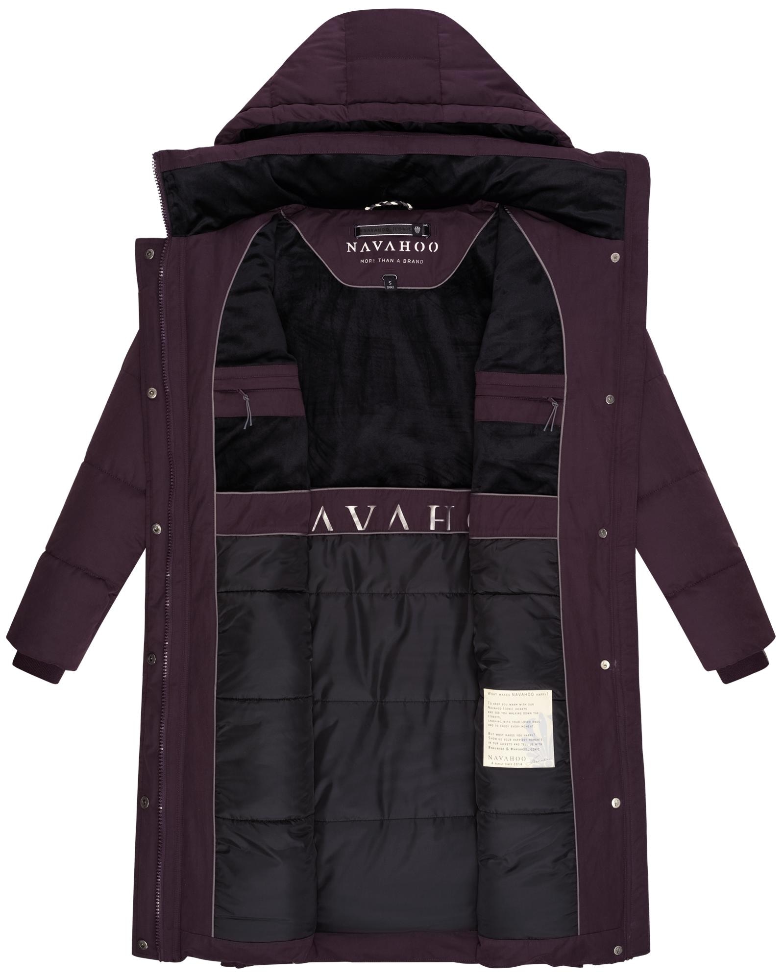 Navahoo Wintermantel »Wintertanz 14«, modischer Damen Steppmantel mit hohem Kragen
