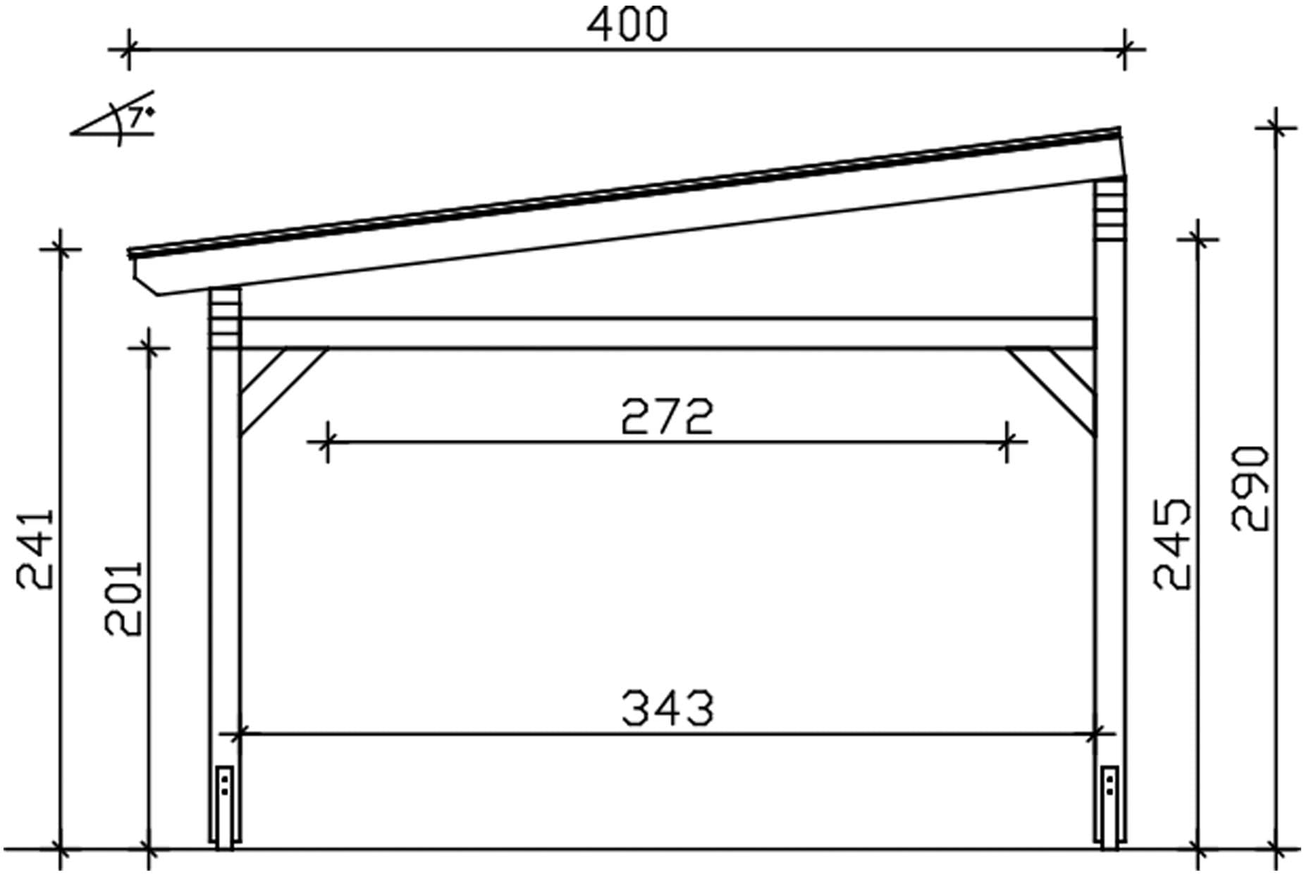 Skanholz Terrassendach »Sanremo«, Leimholz