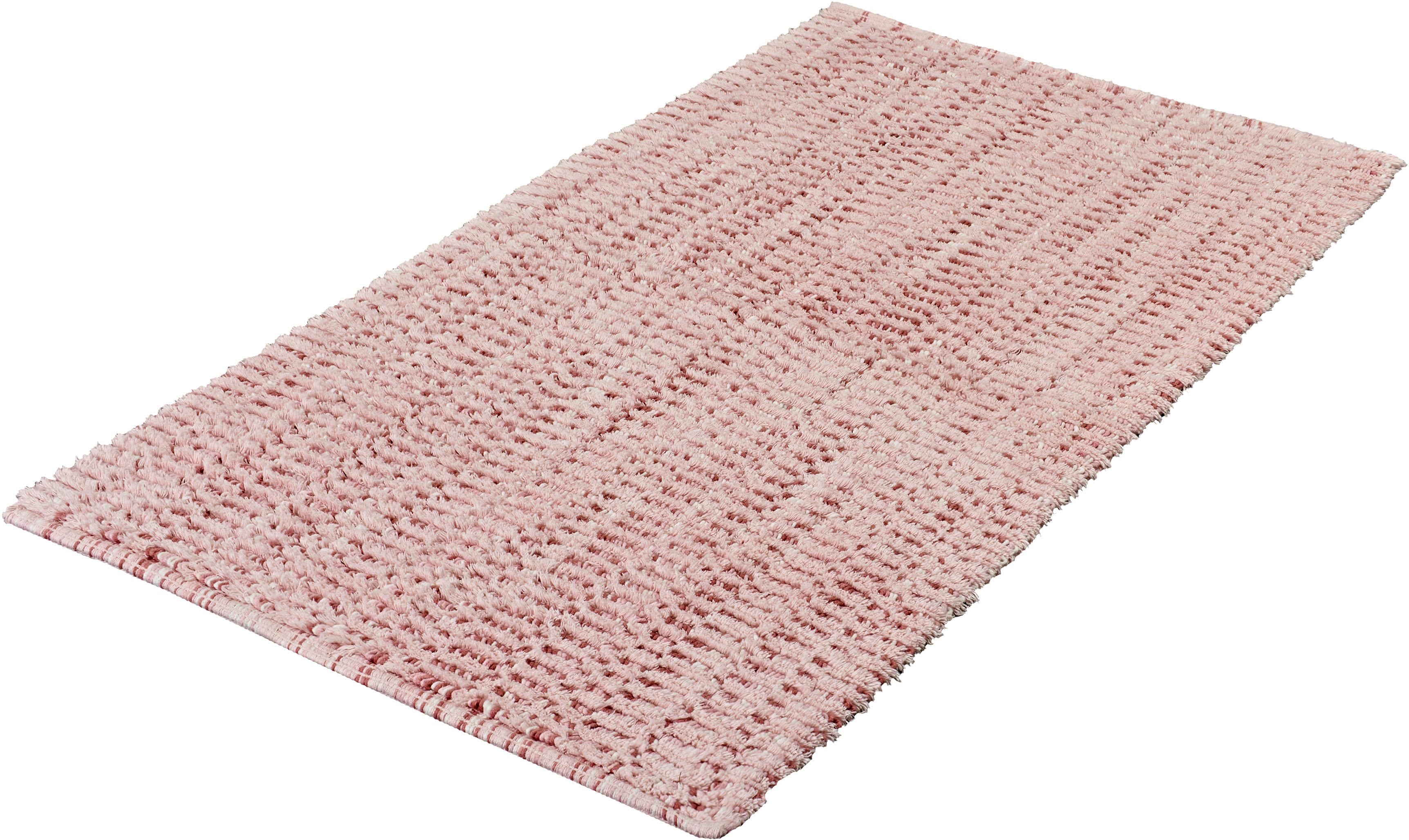 Kleine Wolke Badematte "Sway, Badvorleger, Badezimmer Teppich" Höhe 10 mm rutschhemmend beschichtet fußbodenheizungsgeeignet Badteppich, Uni Farben mit Melange Effekt