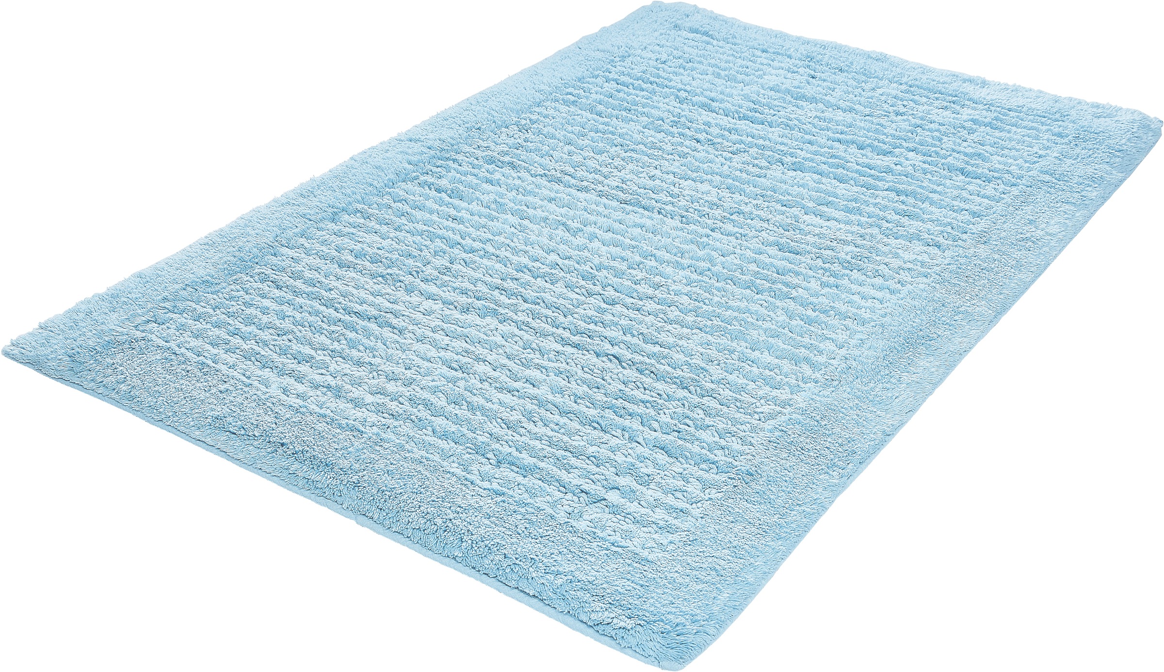 Kleine Wolke Badematte "Net, Badvorleger, Badezimmer Teppich" Höhe 17 mm rutschhemmend beschichtet fußbodenheizungsgeeignet Badteppich, Uni Farben, rutschhhemmend