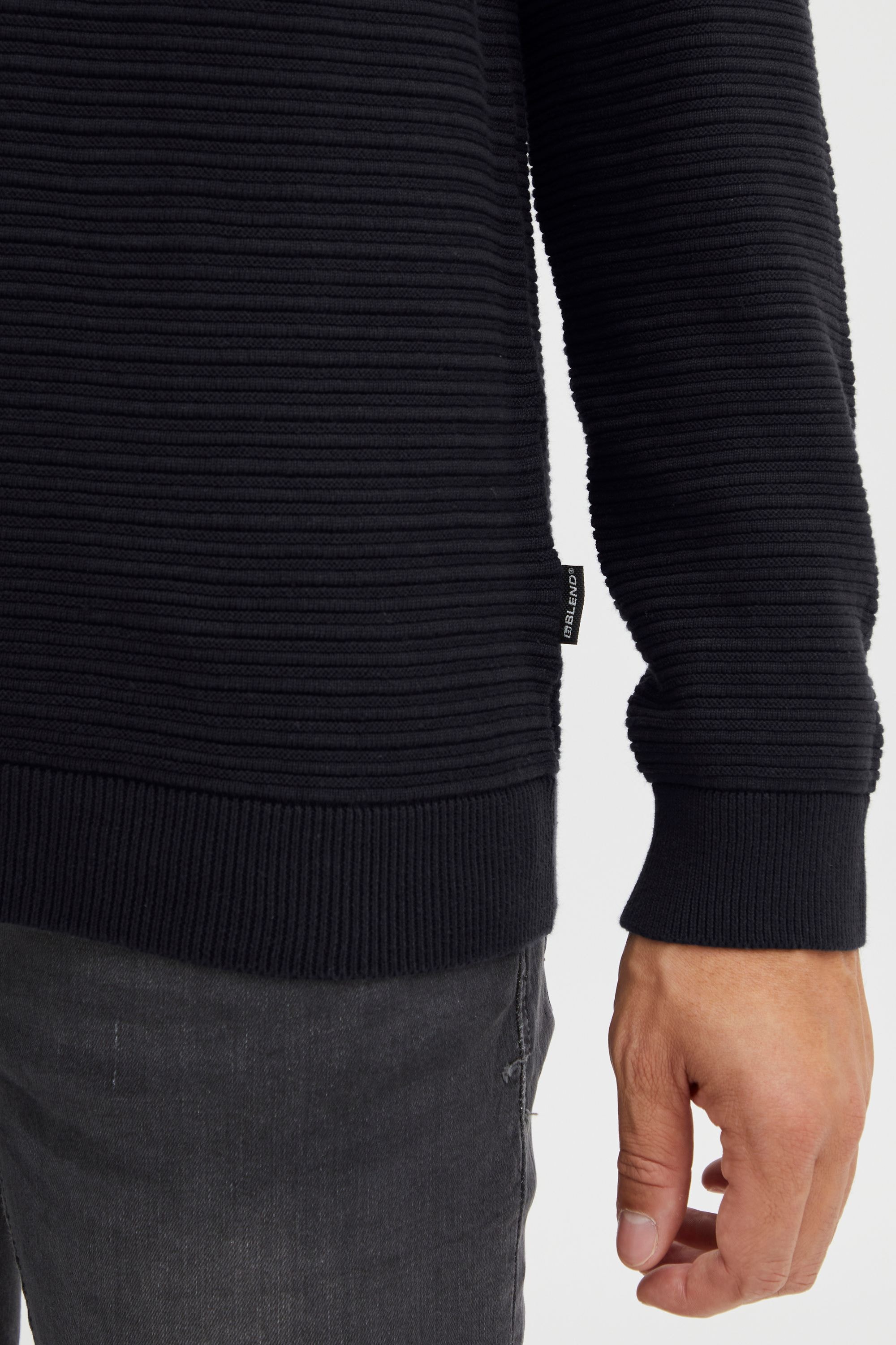 Blend Strickpullover »BHPullover« Stilvoller Grobstrick-Pullover mit Rundhalsausschnitt