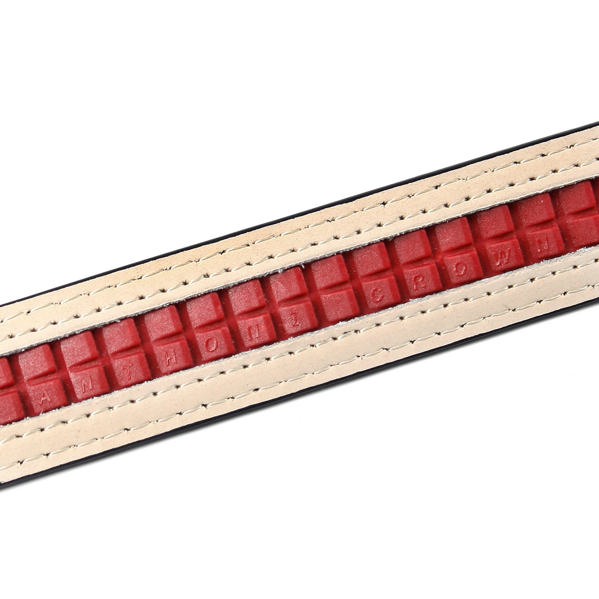 Anthoni Crown Ledergürtel stilvoll in beige mit silberfarbener Schließe günstig online kaufen