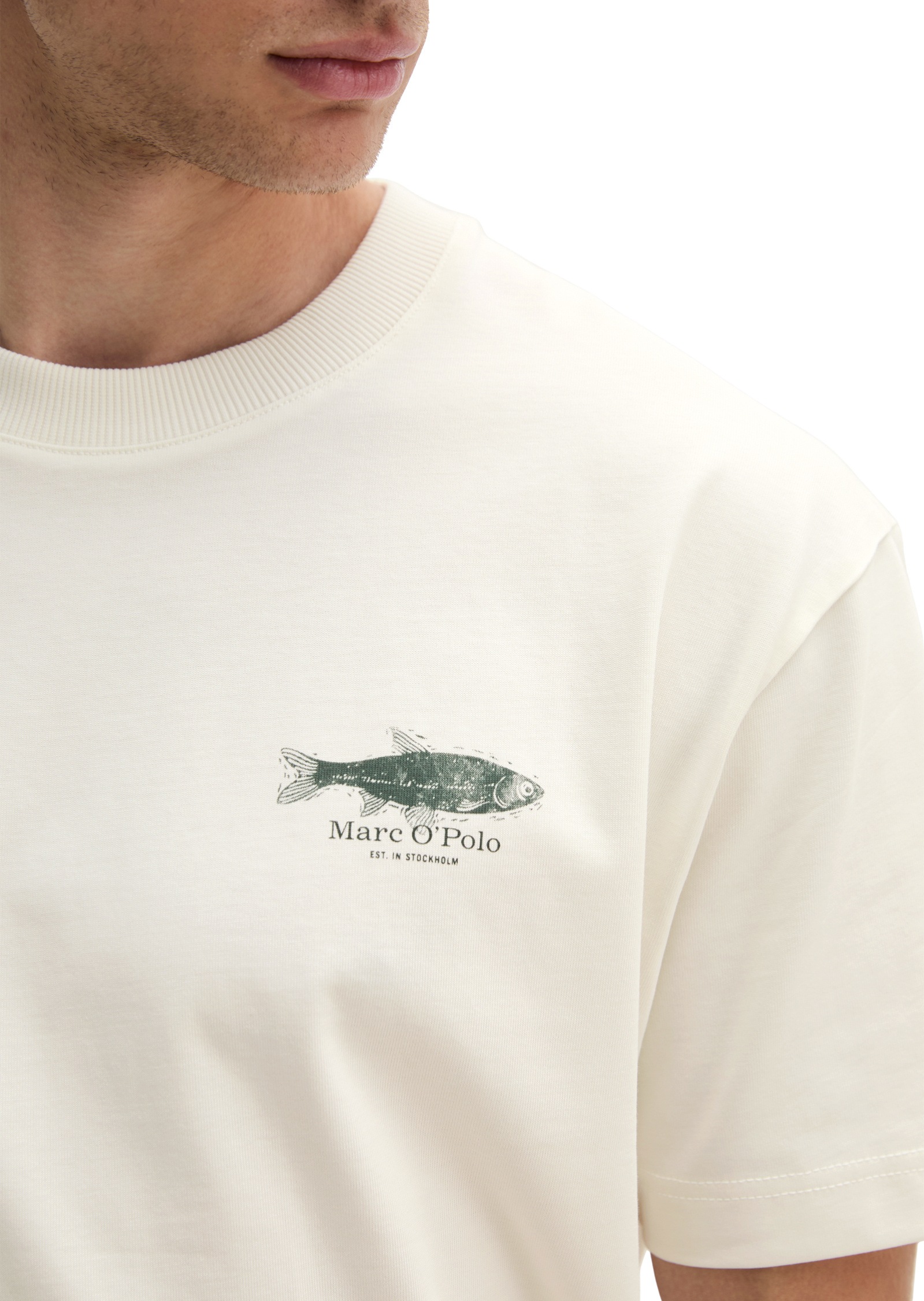 Marc O'Polo T-Shirt »mit Seafood-Rückenprint«