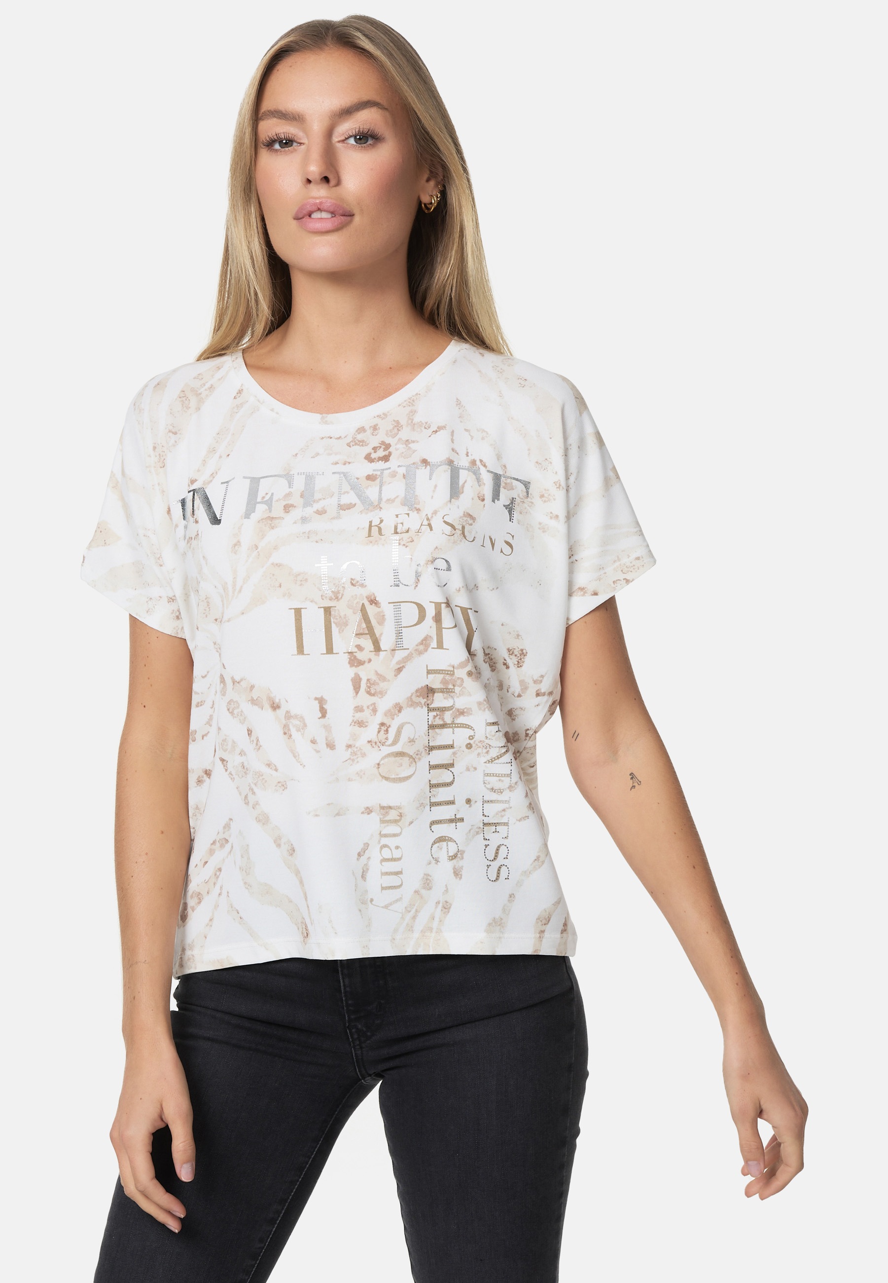 | T-Shirt, Allover-Print modischem Black BAUR Friday mit Decay