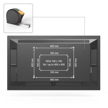 Hama TV-Wandhalterung »FULLMOTION "Ultraslim", Schwarz, 81 - 165 cm (32"- 65"), 43",50",55"«, - Rotation: 6 °
- VESA (von-bis): 100x100 - 400x400