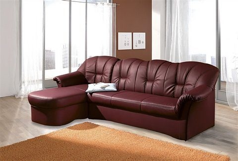 DOMO collection Ecksofa Papenburg L-Form, in großer Farbvielfalt, wahlweise mit Bettfunktion