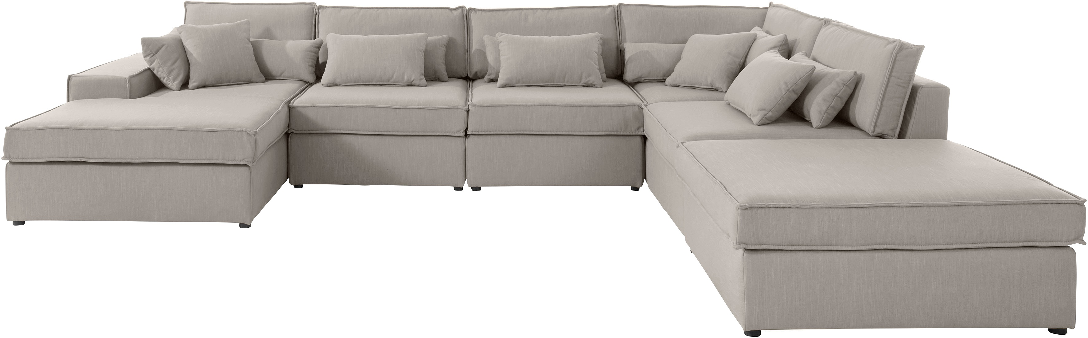 Thumbnail - OTTO home Wohnlandschaft "Florid U-Form" 6 Teile, bestehend aus Modulen, viele Bezugsqualitäten, auch in Cord