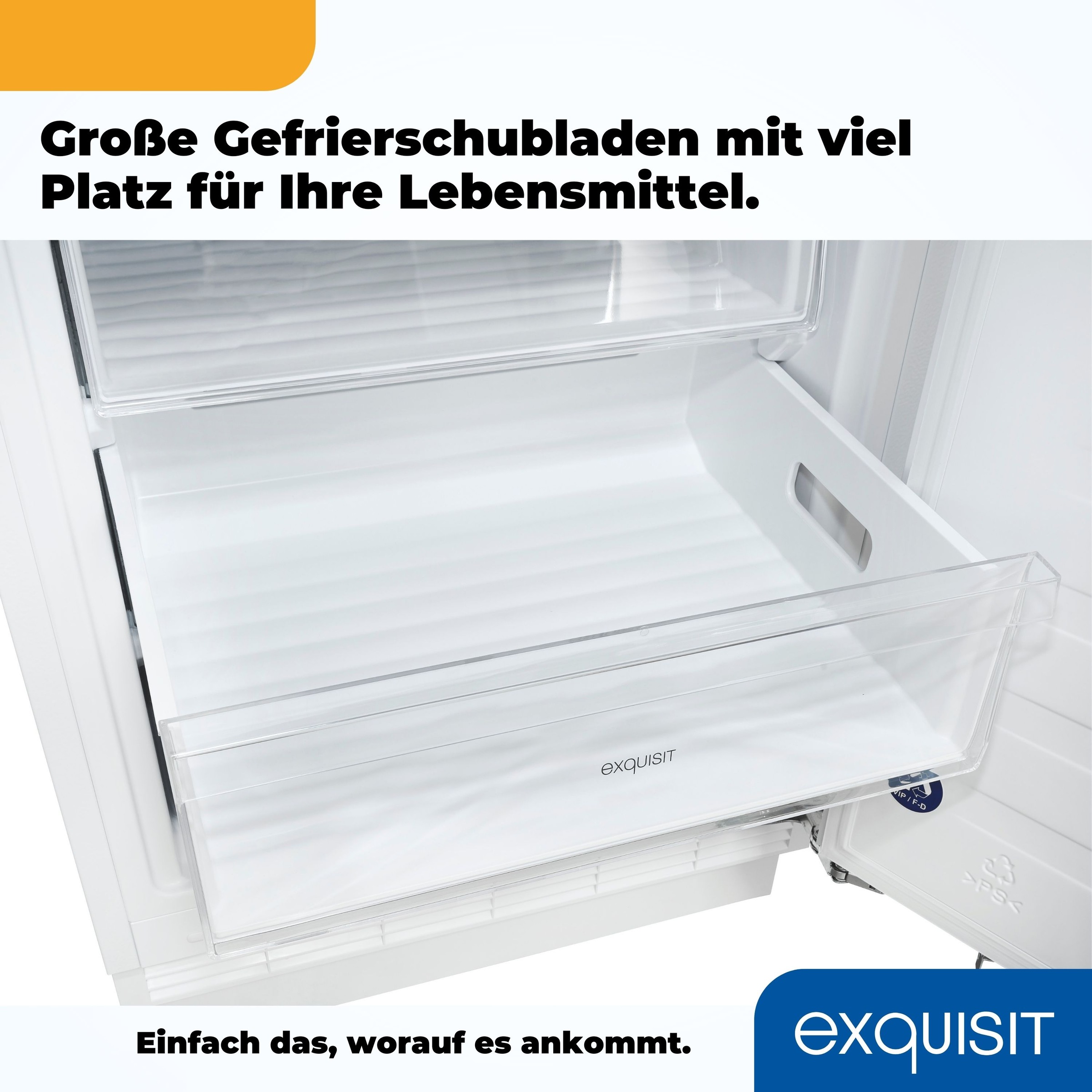 exquisit Gefrierschrank »UGS105-FE-010E« 82,3 cm hoch 59,5 cm breit