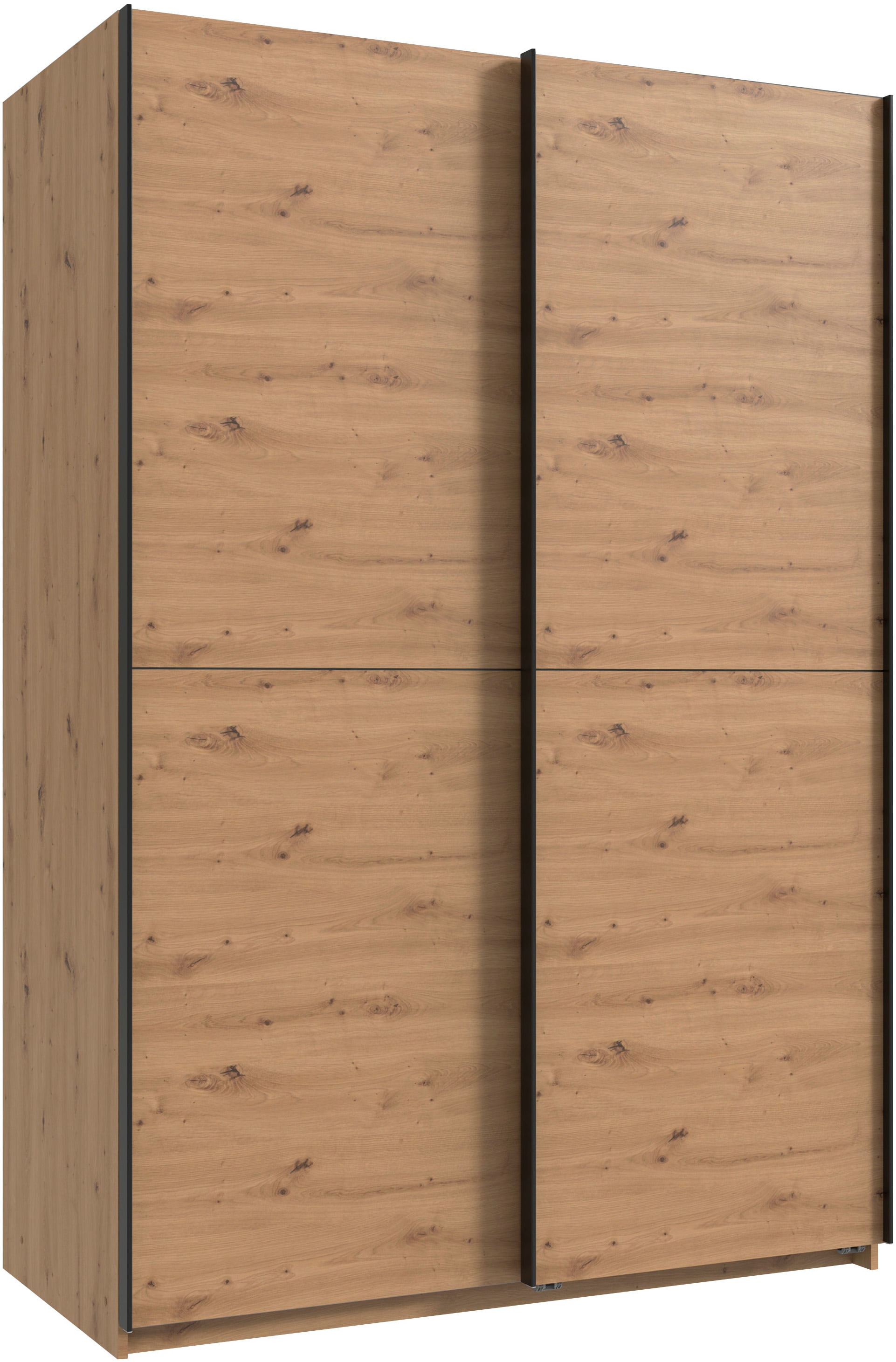 Wimex Kleiderschrank »Mugano, B/T/H 135 oder 180/65/198cm, Made in Germany«, (wähle Deine Ausstattung: Basic oder Premium!), 2 Schwebetüren mit oder ohne Spiegel, Metallgriffe