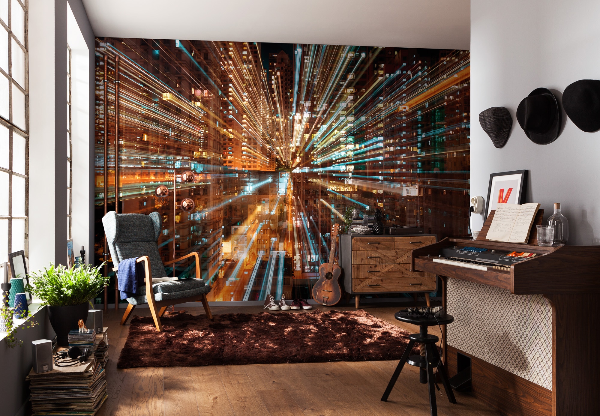 Komar Vliestapete »Vlies  - Fusion - Größe 368 x 248 cm« bedruckt glatt Wohnzimmer, Schlafzimmer