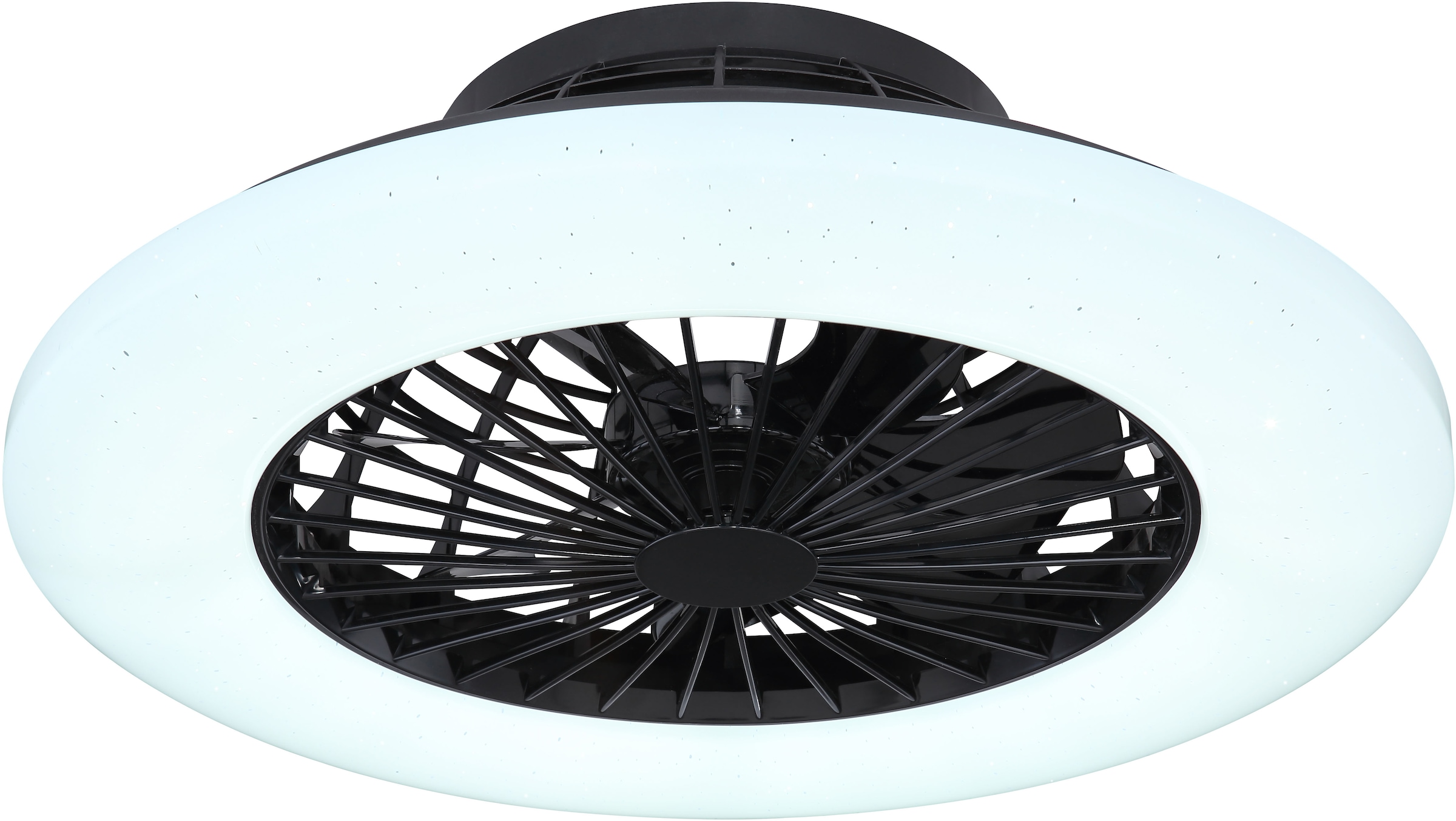 GLOBO LIGHTING Deckenleuchte »TRAVO«, Leuchtmittel LED-Modul | LED fest integriert, Ventilator/ Küche / Wohnbereich / Schlafzimmer /schwarz / Flügel innen