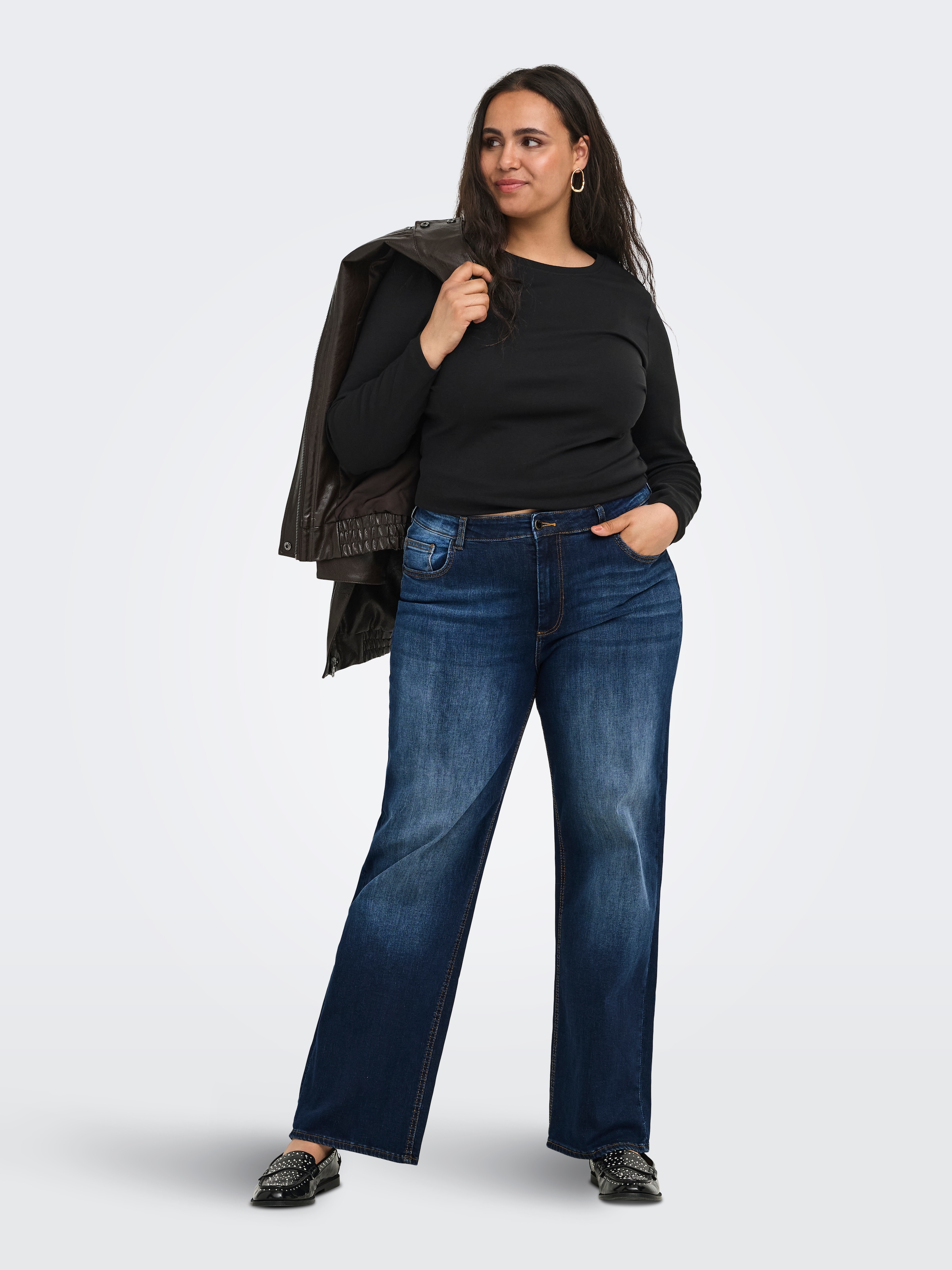 ONLY CARMAKOMA High-waist-Jeans »CARWILLY HW WIDE DNM TAI081 NOOS« Baumwollmischung, High Waist