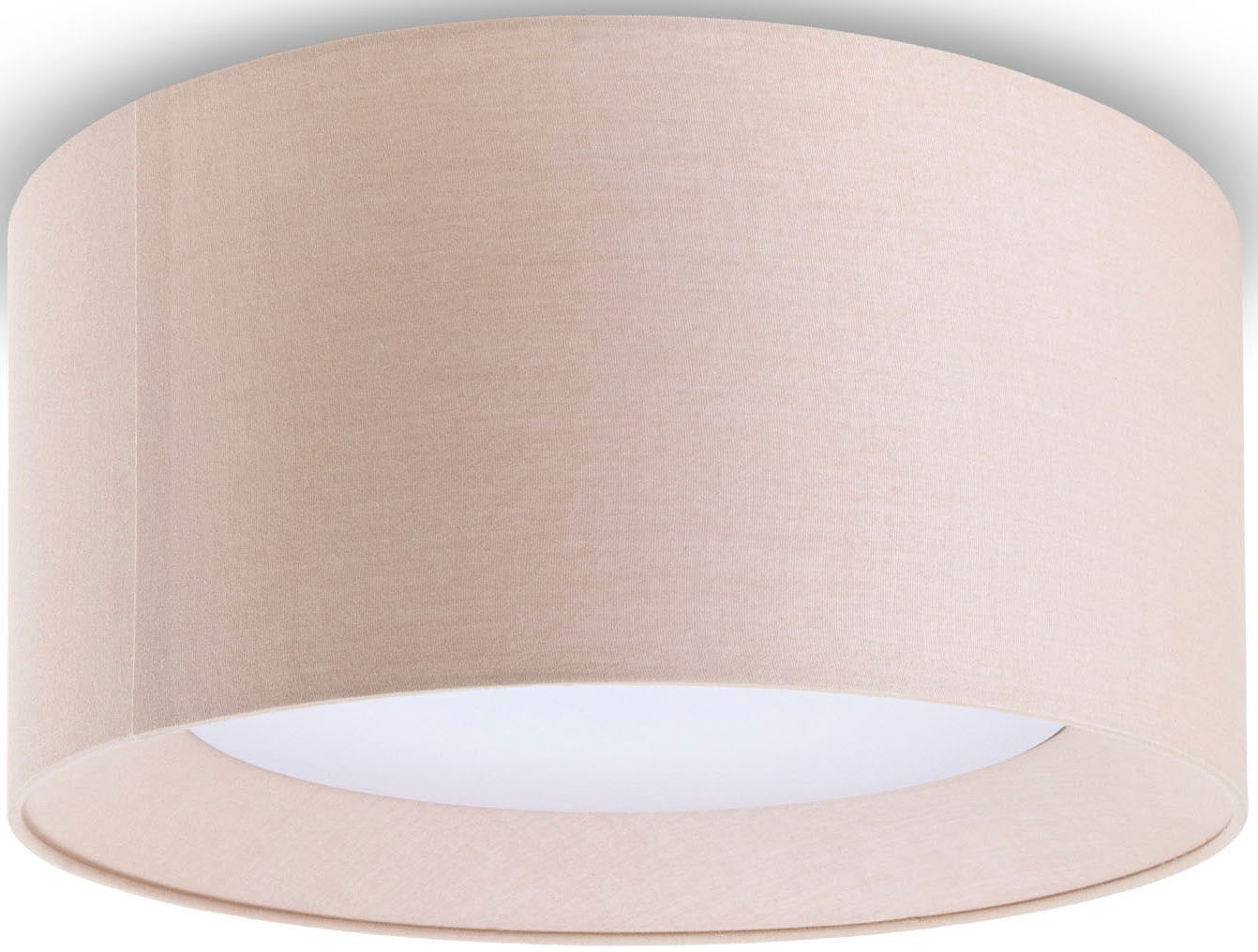 Paco Home Deckenleuchte »DRUM«, Leuchtmittel E27 | ohne Leuchtmittel, Rund Arbeitszimmer Textilschirm 3 x E27 Modern Geschlossen Uni